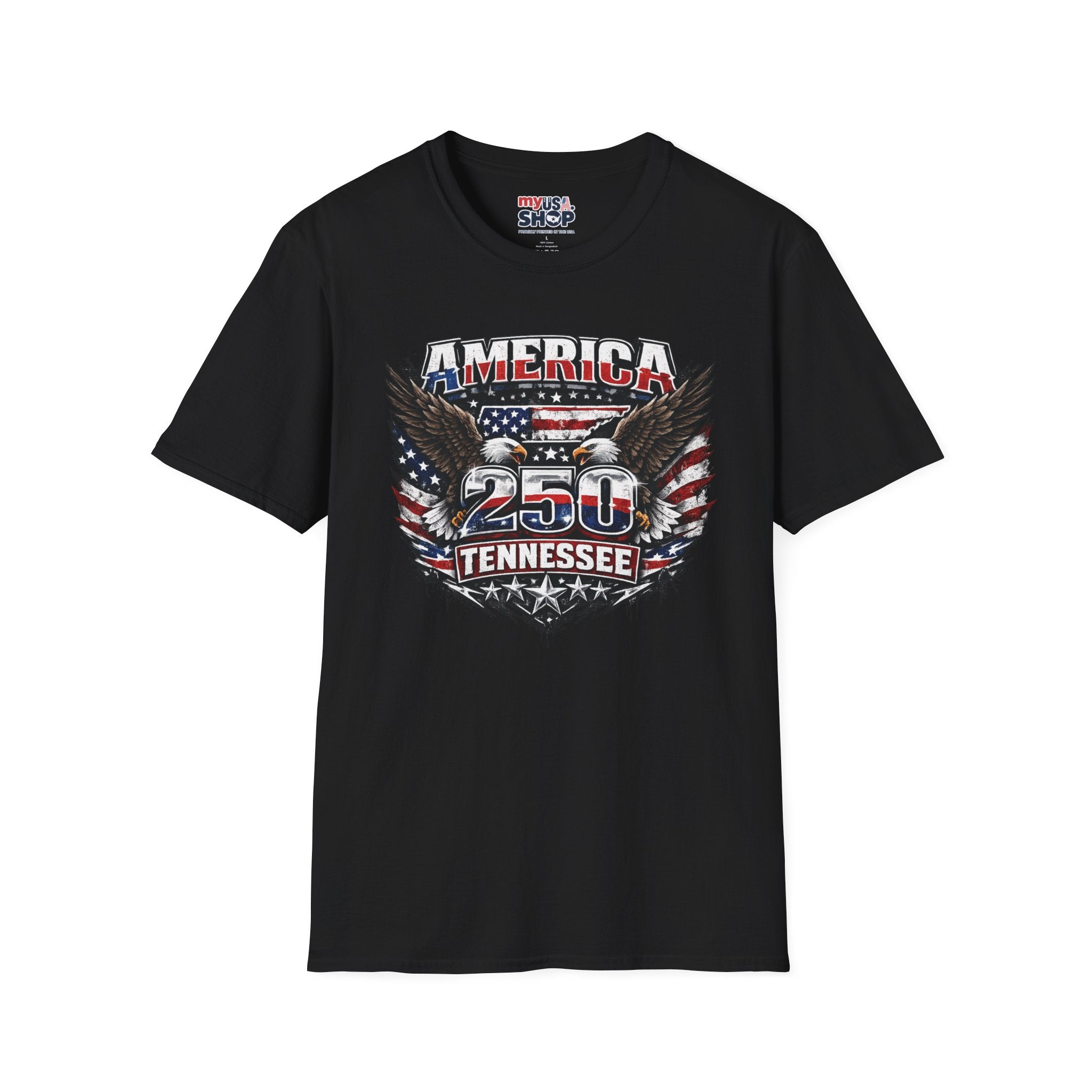 America 250 Tennessee T-Shirt — Vintage Patriotic Eagle Graphic Tee
