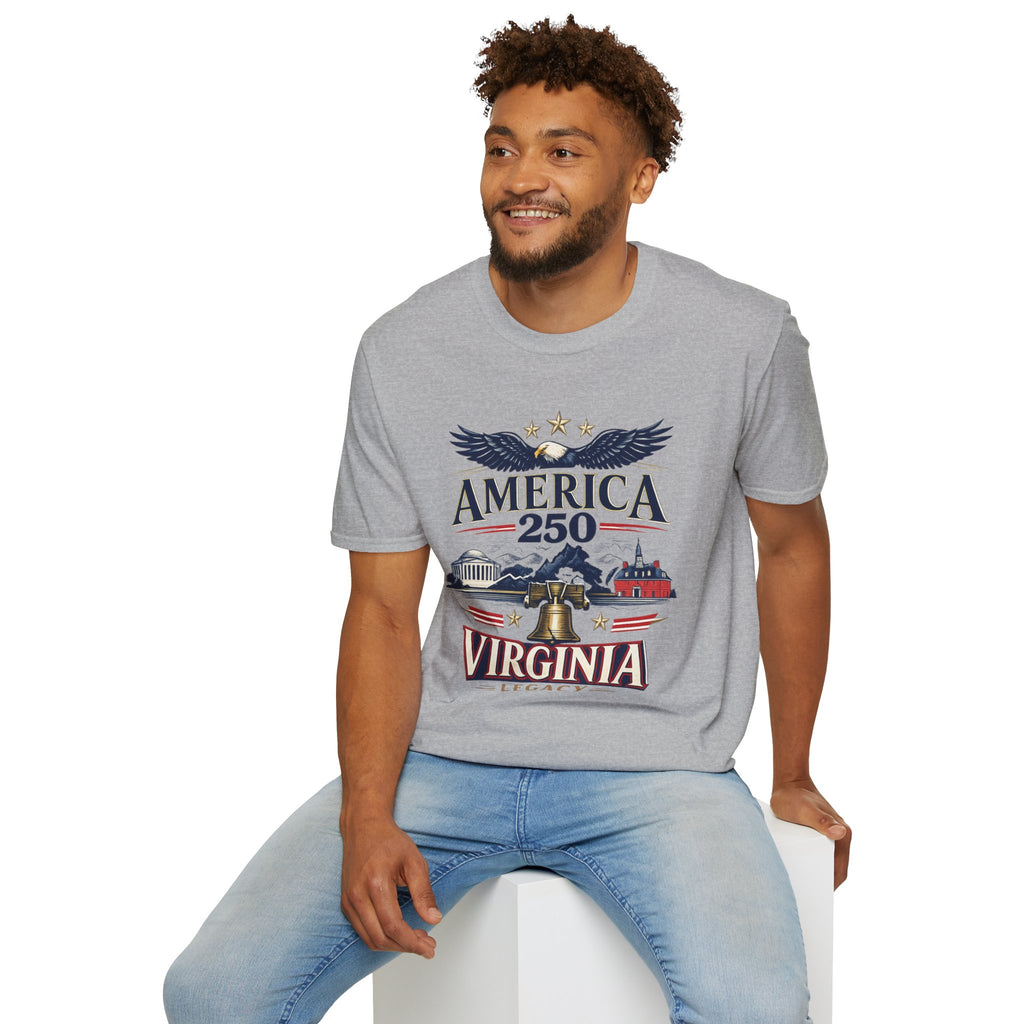 America 250 T‑Shirt – Virginia Legacy Patriotic Anniversary Tee