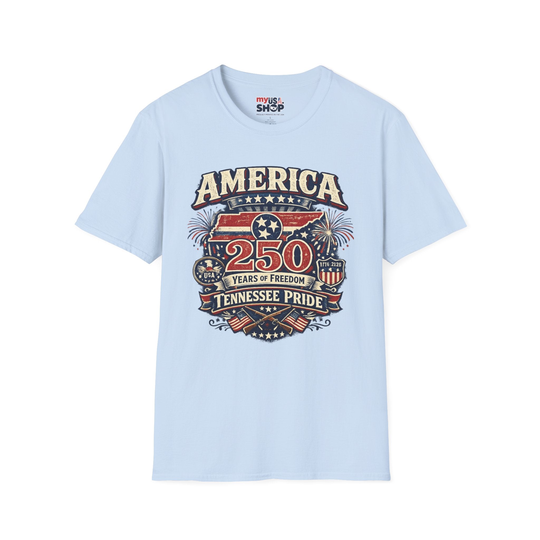 America 250 Tennessee Pride Shirt — 250 Years of Freedom Graphic Tee