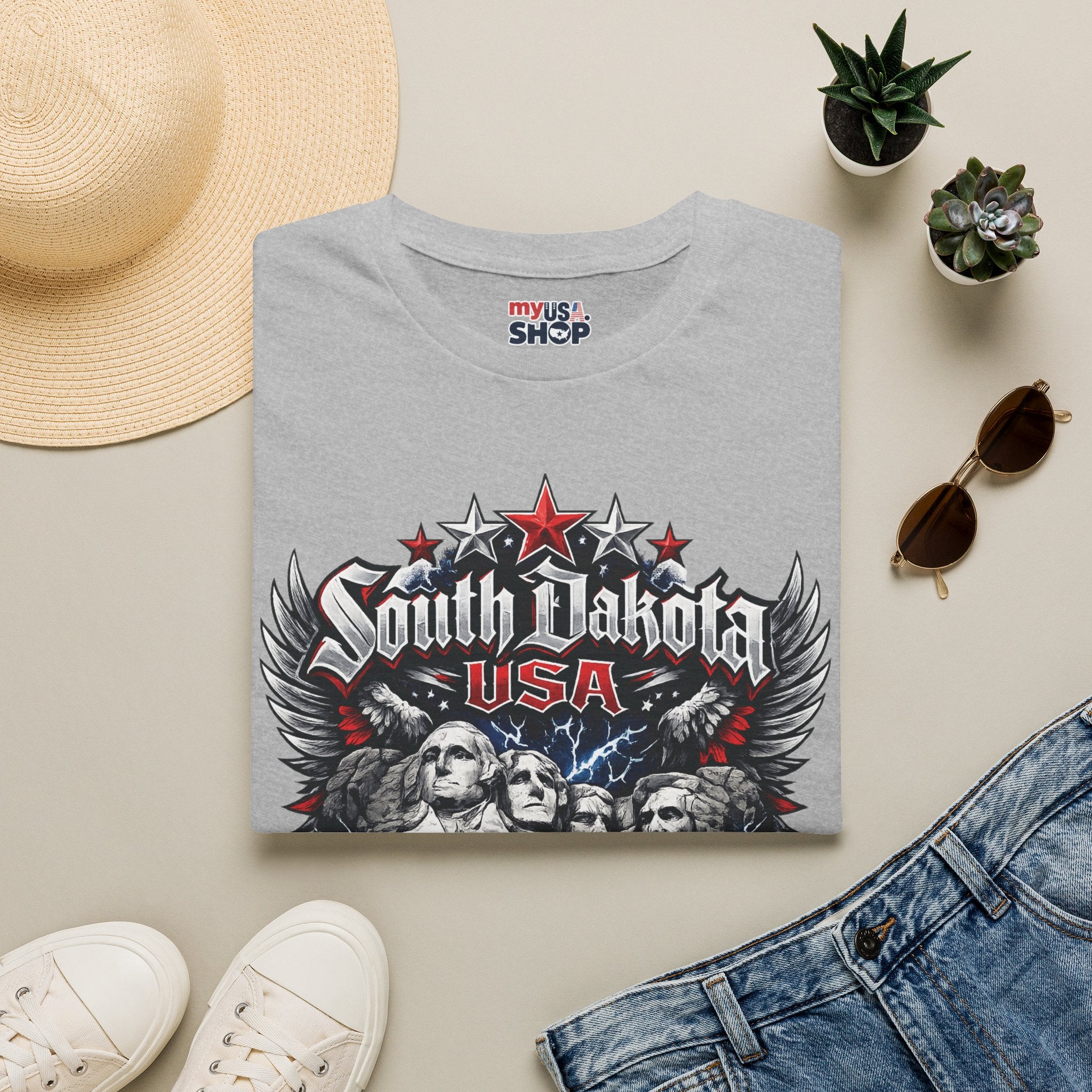 America 250 South Dakota Shirt — Freedom Anniversary Patriotic Graphic Tee