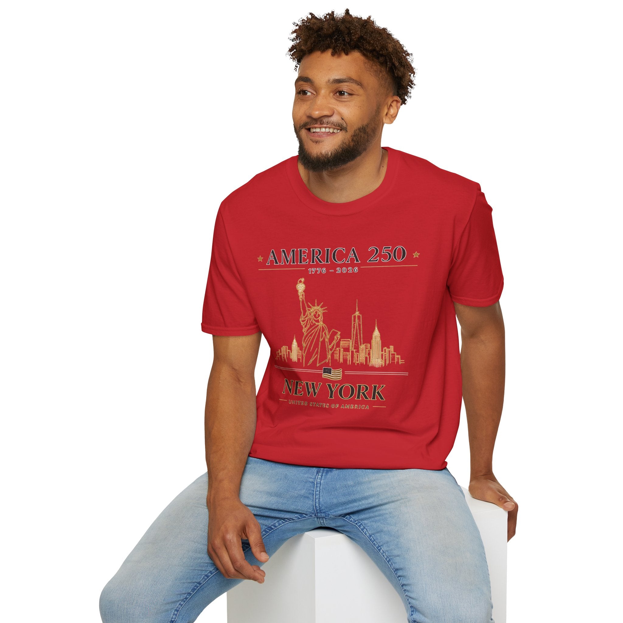 America 250 — USA Commemorative Tee (New York Statue of Liberty Design)