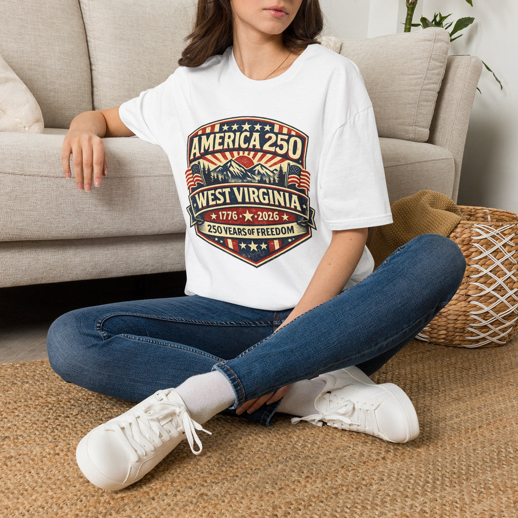 America 250 West Virginia T-Shirt — 250 Years of Freedom 1776–2026 Celebration Tee
