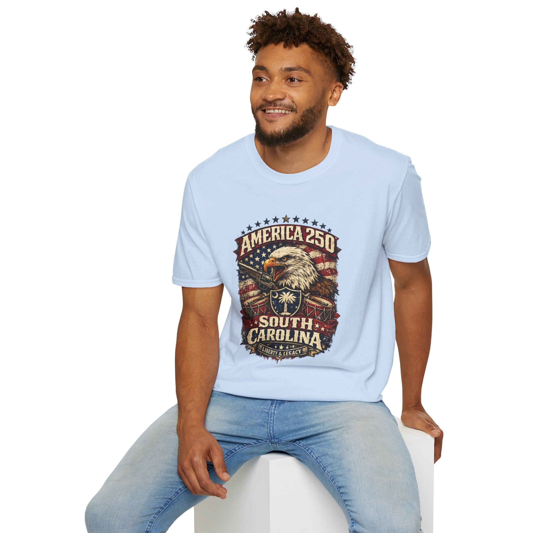 T-Shirt — America 250 South Carolina Vintage Eagle Patriotic Tee