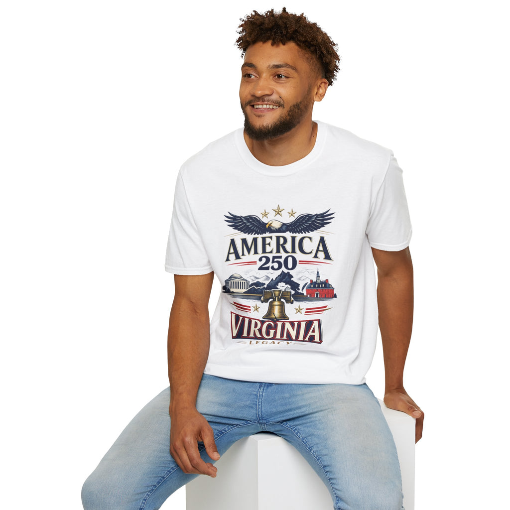 America 250 T‑Shirt – Virginia Legacy Patriotic Anniversary Tee