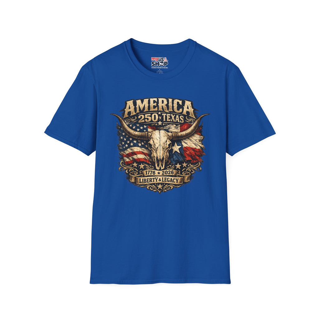 America 250 Texas T-Shirt — 250th Anniversary Vintage Flag Design
