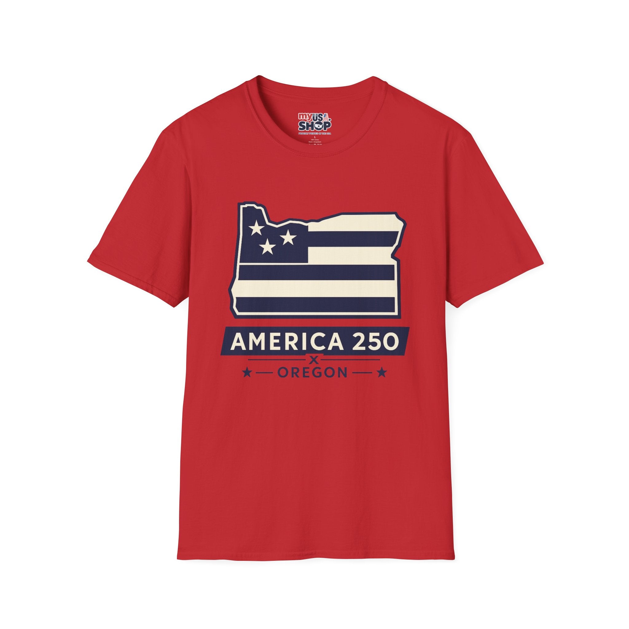 America 250 Oregon Shirt — Minimal Oregon State Flag Graphic Tee