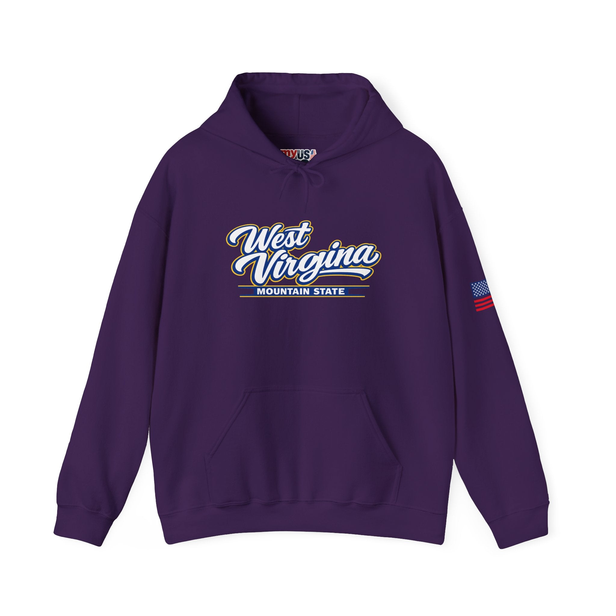 West Virginia Mountain State Heavy Blend Hooded Sweatshirt