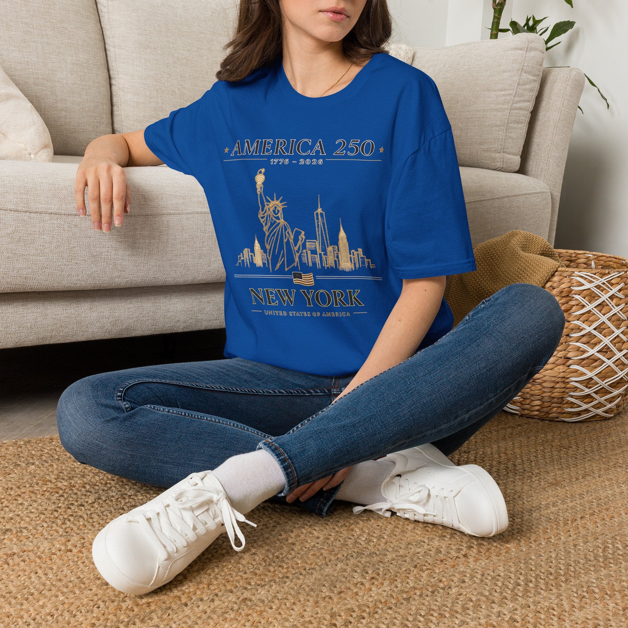 America 250 — USA Commemorative Tee (New York Statue of Liberty Design)
