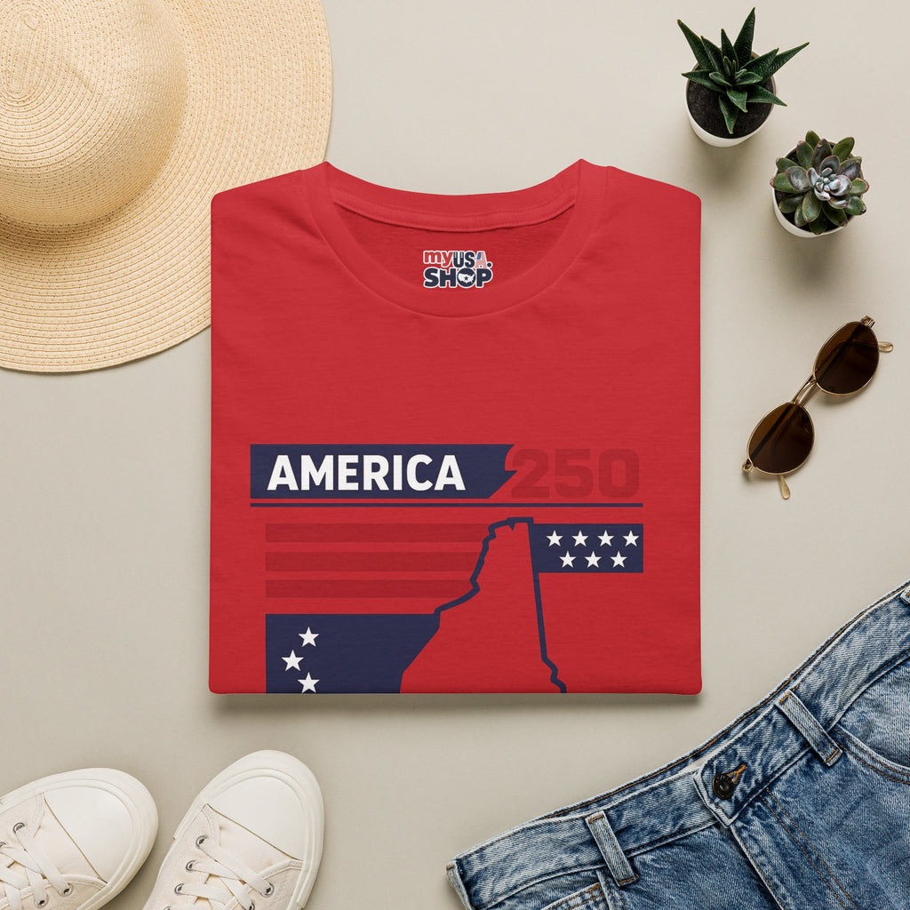 America 250 x New Hampshire Map