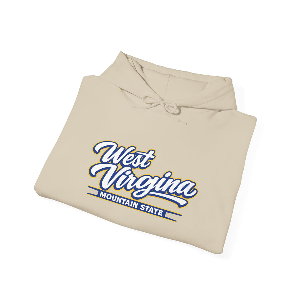 West Virginia Mountain State Heavy Blend Hooded Sweatshirt