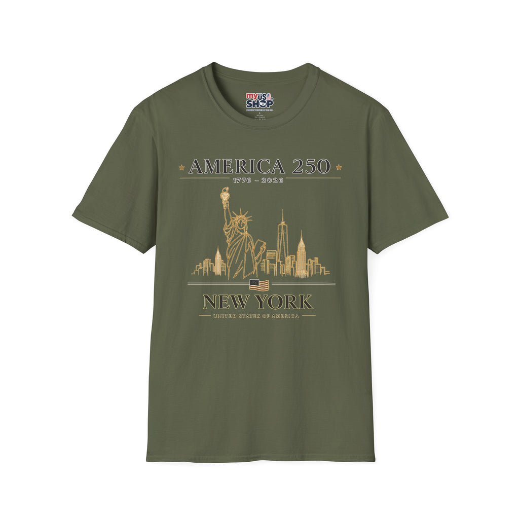 America 250 — USA Commemorative Tee (New York Statue of Liberty Design)