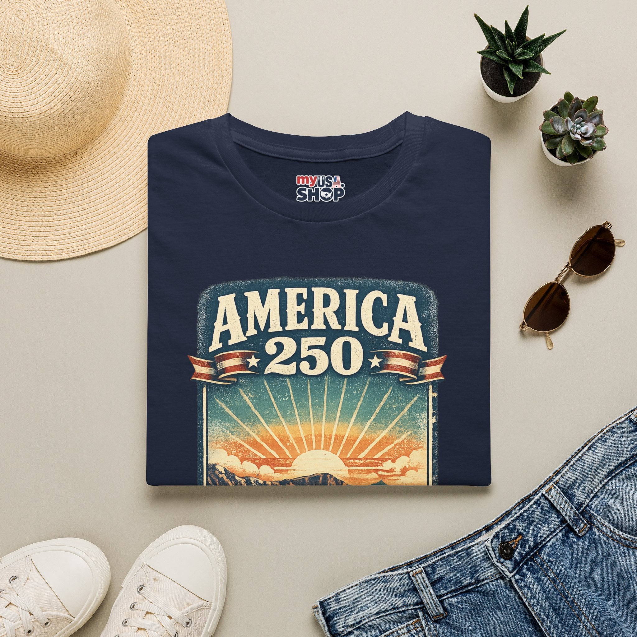 Oregon America 250 Shirt — Crater Lake Sunset Vintage Tee