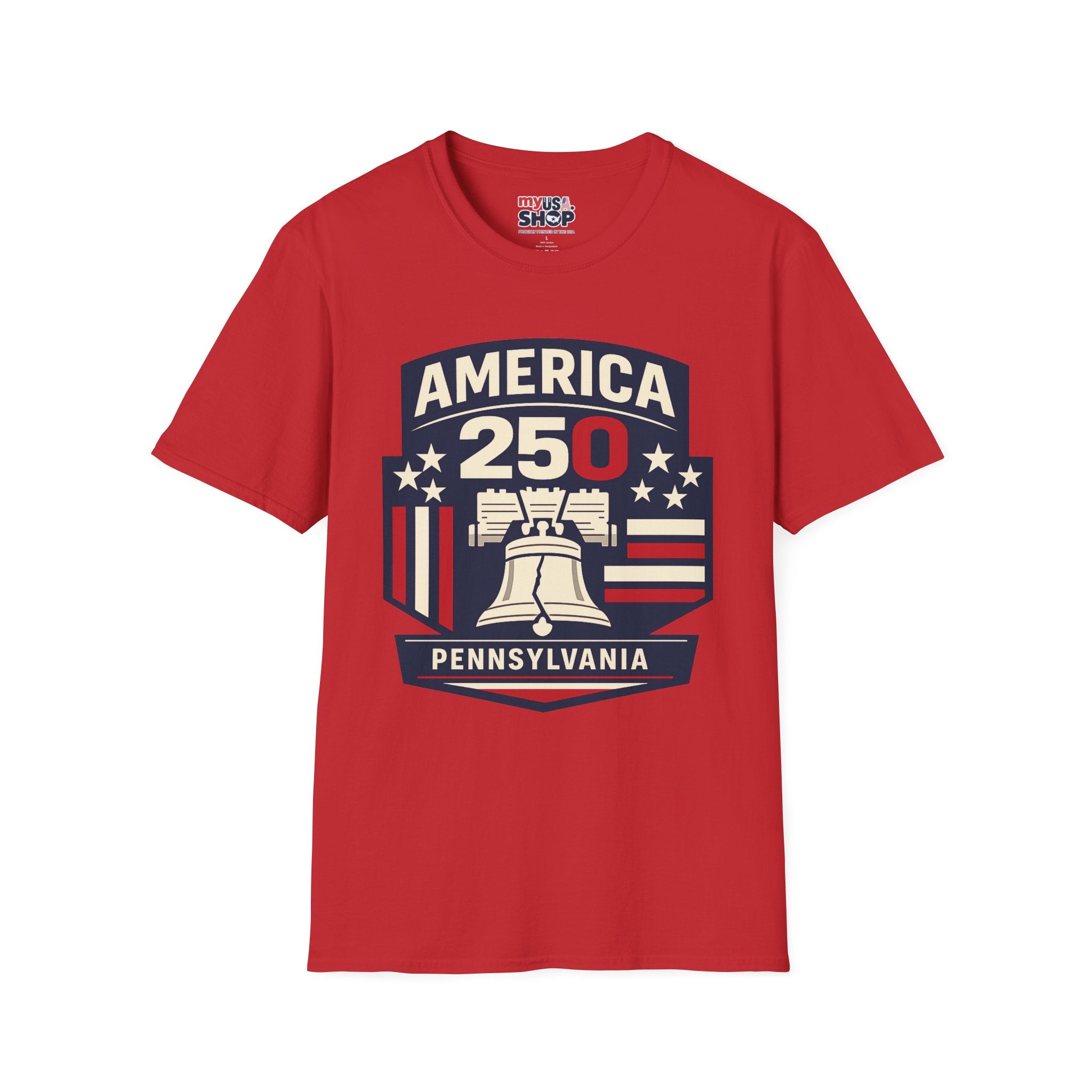 Pennsylvania America 250 Shirt — Modern Minimal Patriotic Badge Tee