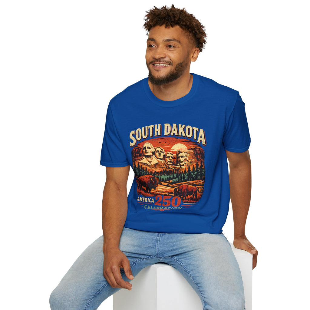 America 250 South Dakota Shirt — Sunset Mount Rushmore Celebration Tee