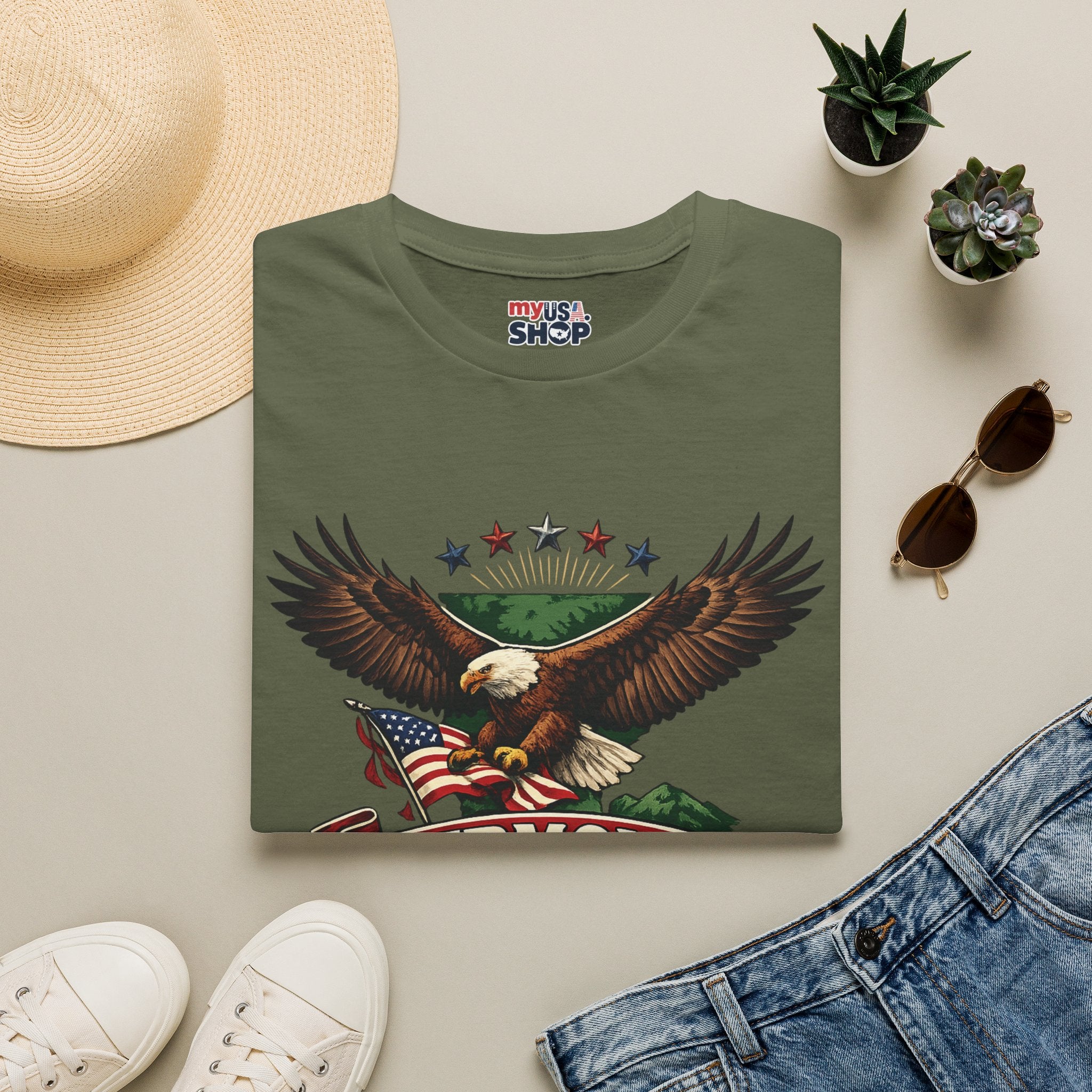 America 250 – Vermont Eagle Heritage Vintage Tee Design
