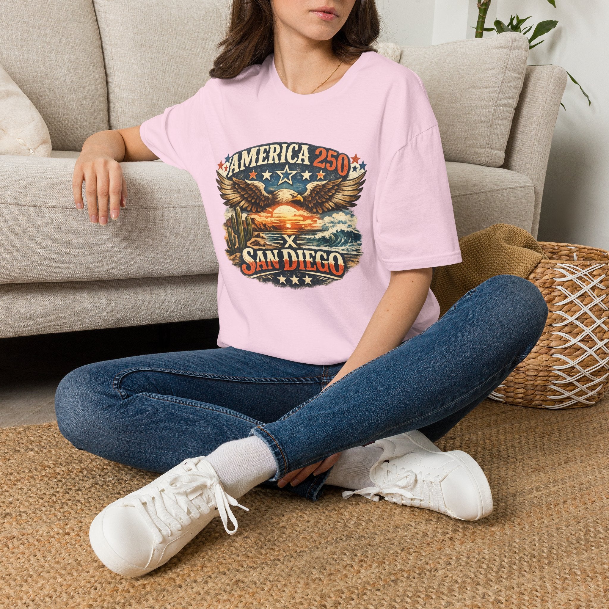 America 250 San Diego California Coastal Tee