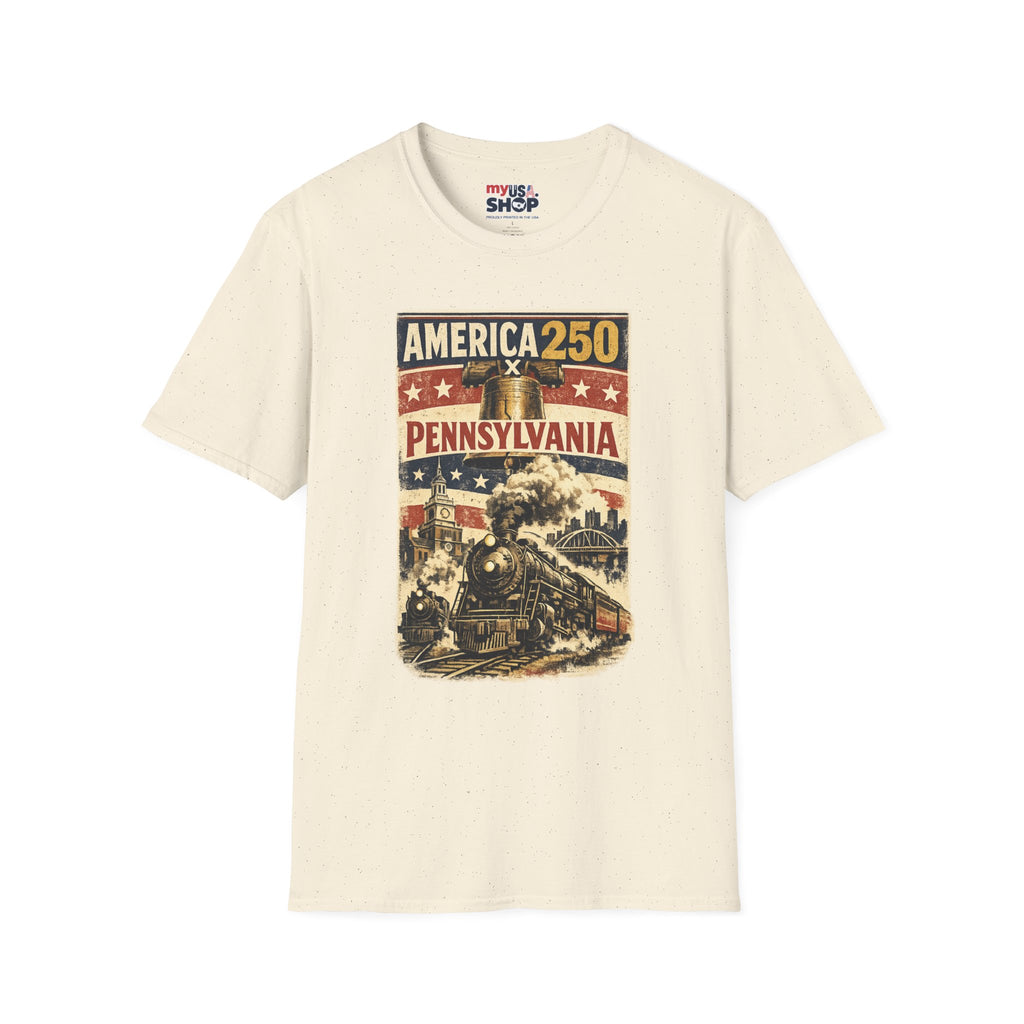 Pennsylvania America 250 Shirt — Vintage Steam Railroad Heritage Tee