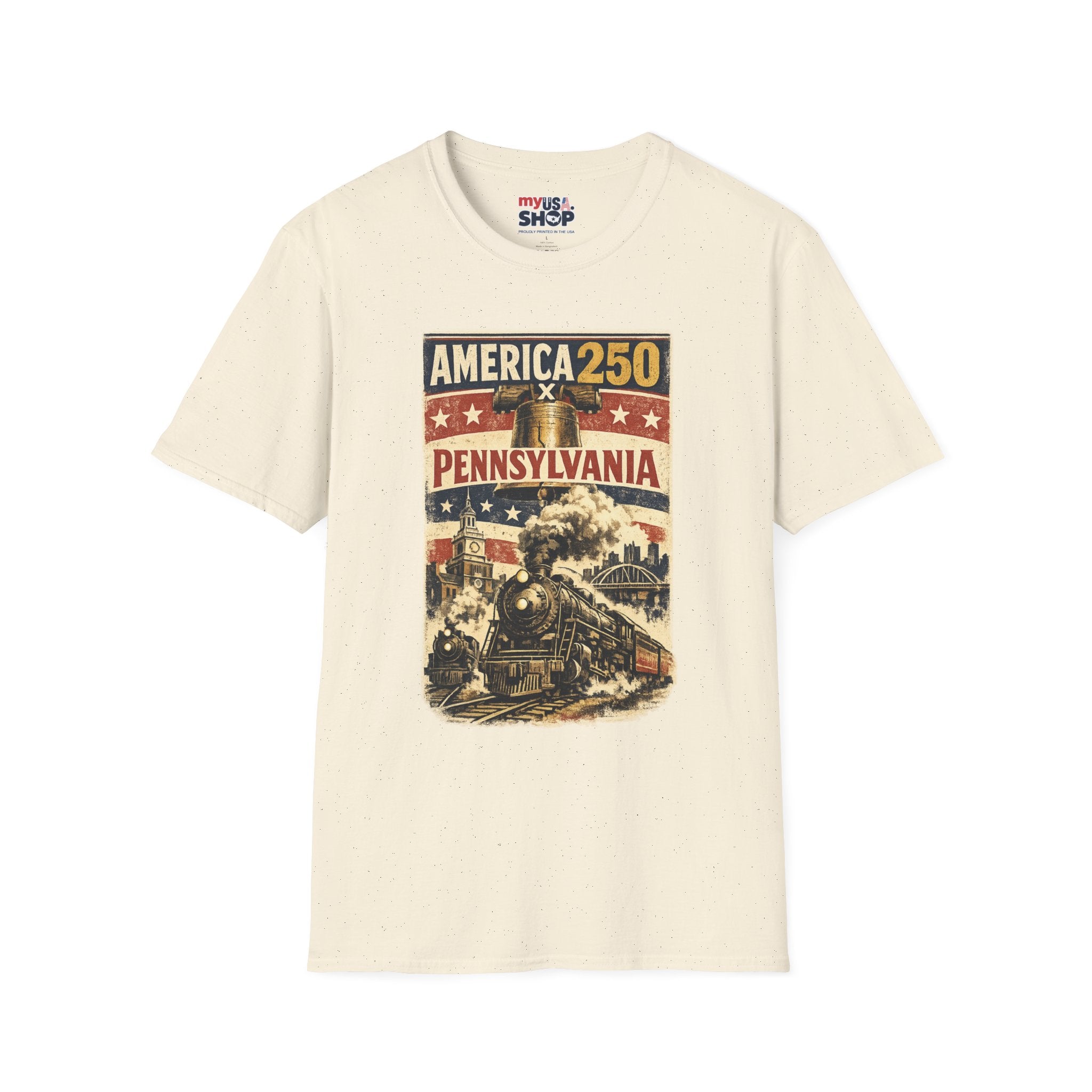 Pennsylvania America 250 Shirt — Vintage Steam Railroad Heritage Tee