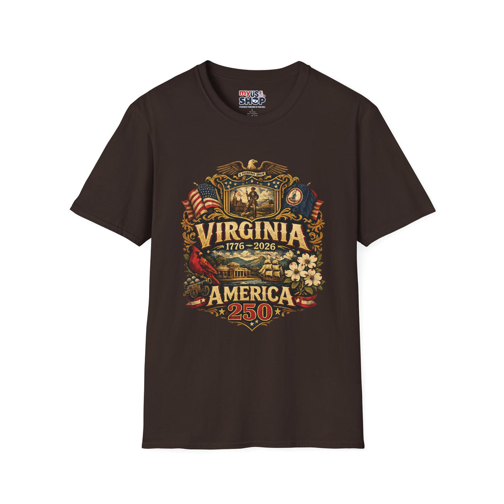 America 250 Co Virginia 250th Anniversary T-Shirt - Commemorative State Pride Tee