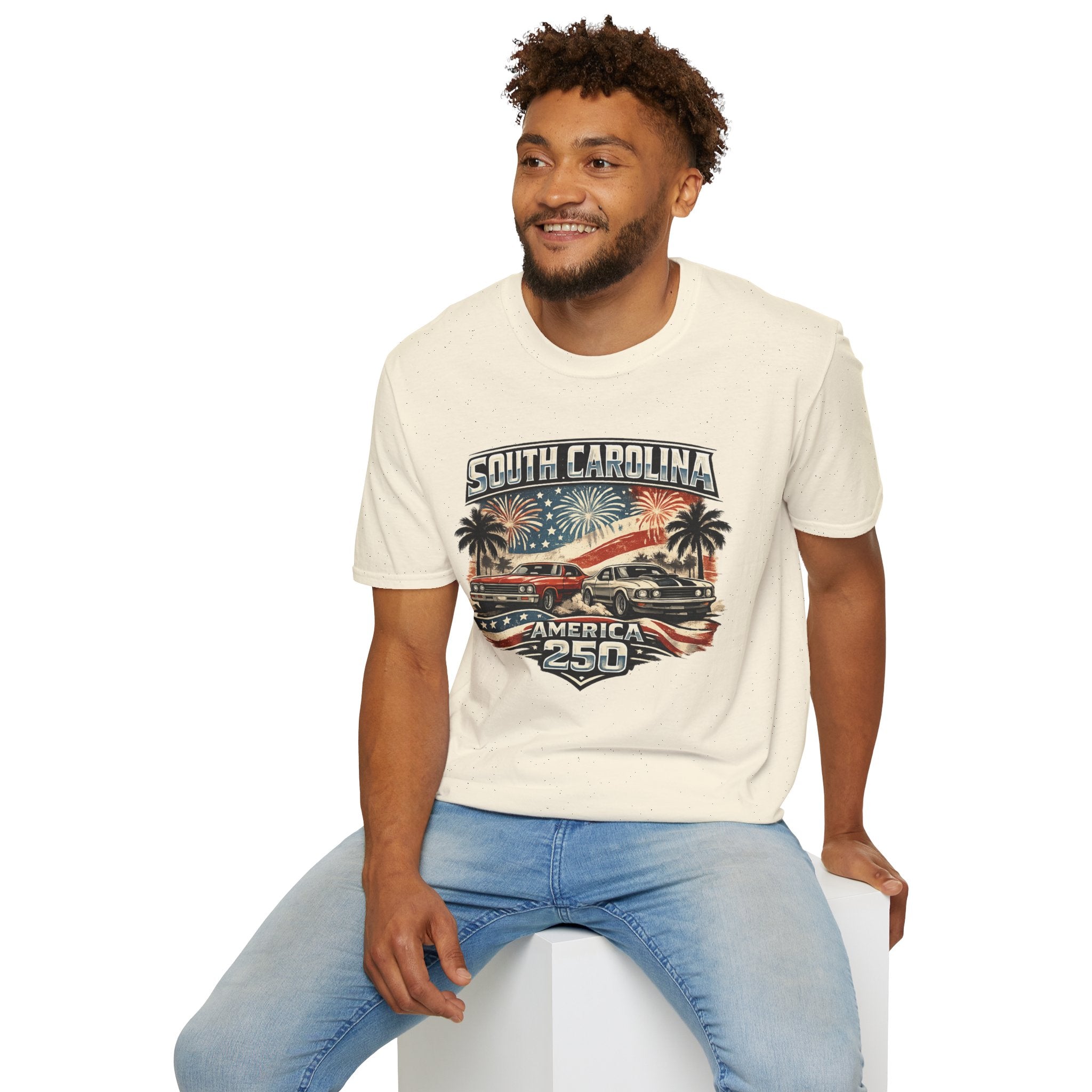 America 250 South Carolina Retro Fireworks T-Shirt