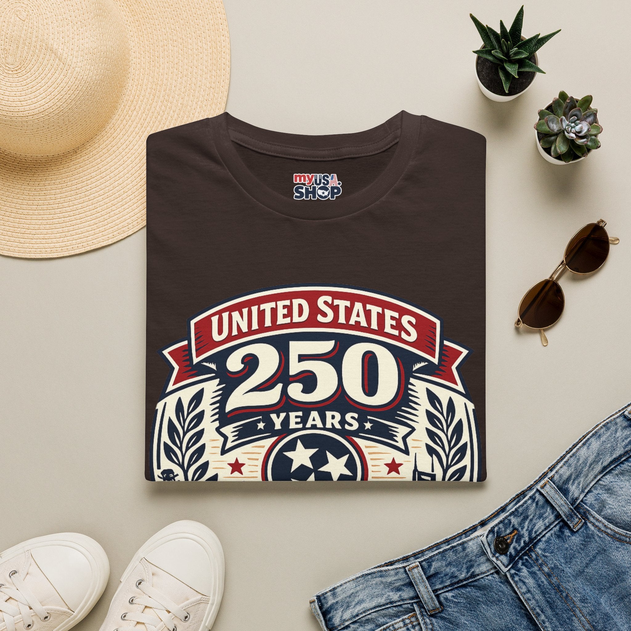 America 250 Tennessee T-Shirt — United States 250 Years Heritage Graphic Tee