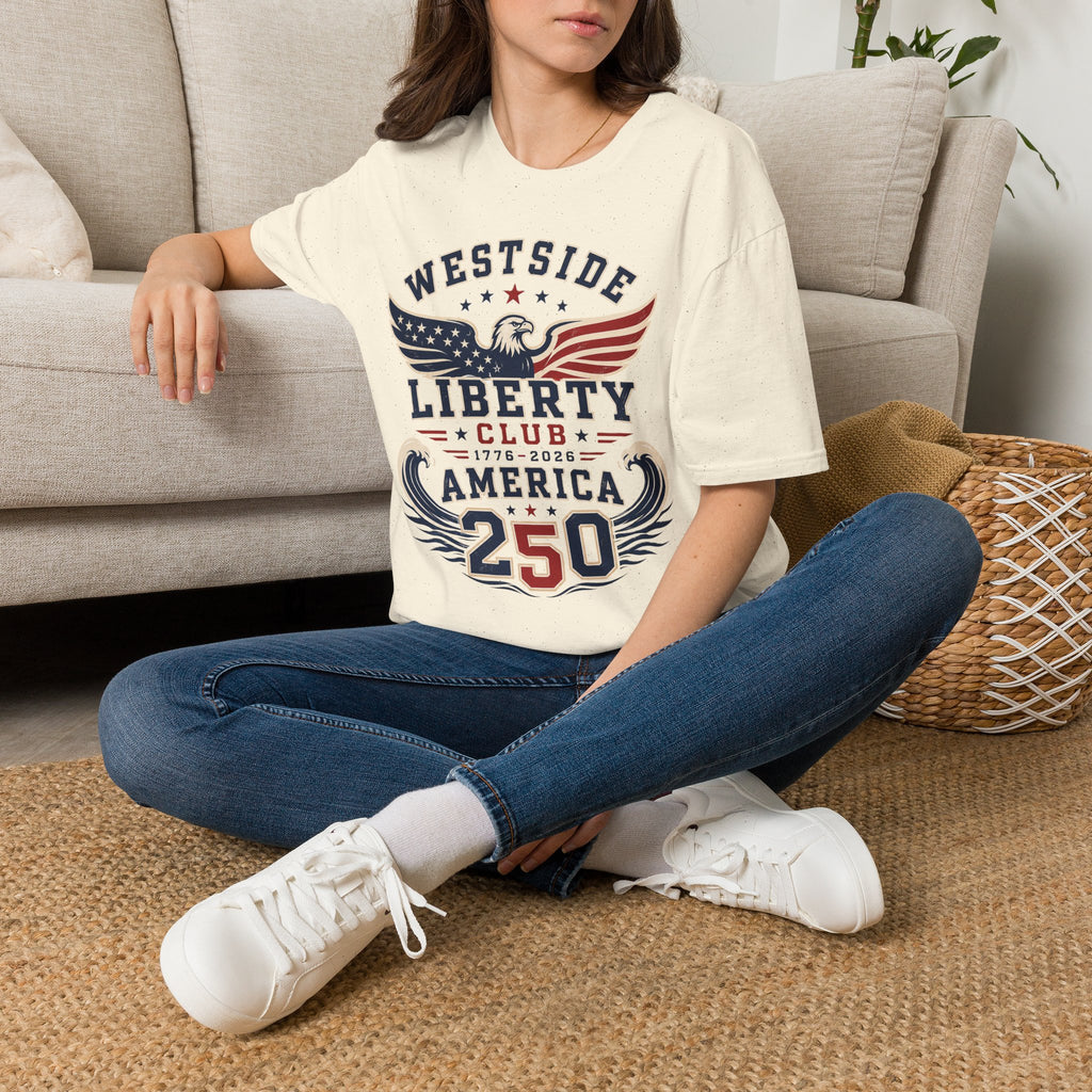 Westside Liberty Club T-Shirt — Patriotic Eagle America 250 Graphic Tee