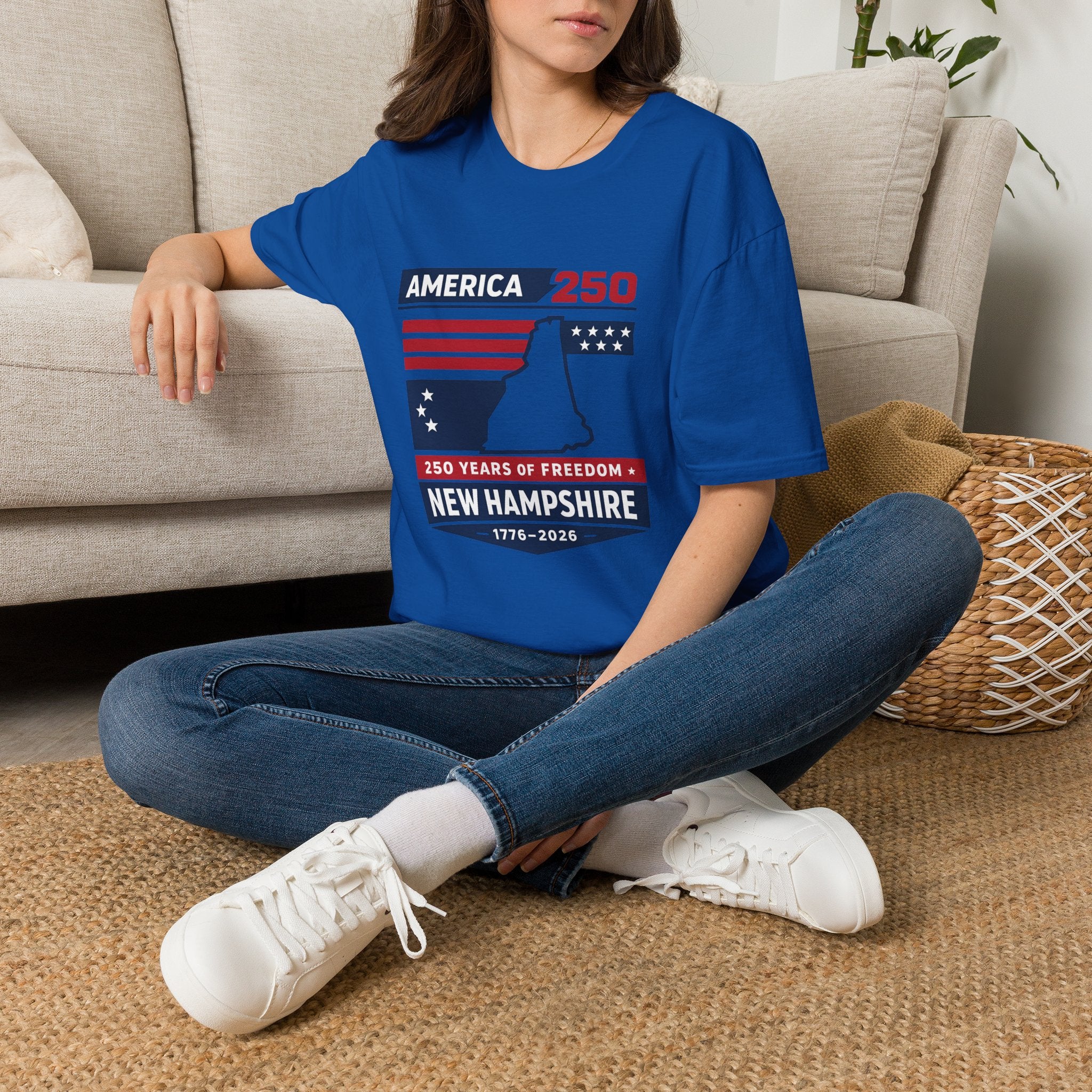 America 250 x New Hampshire Map