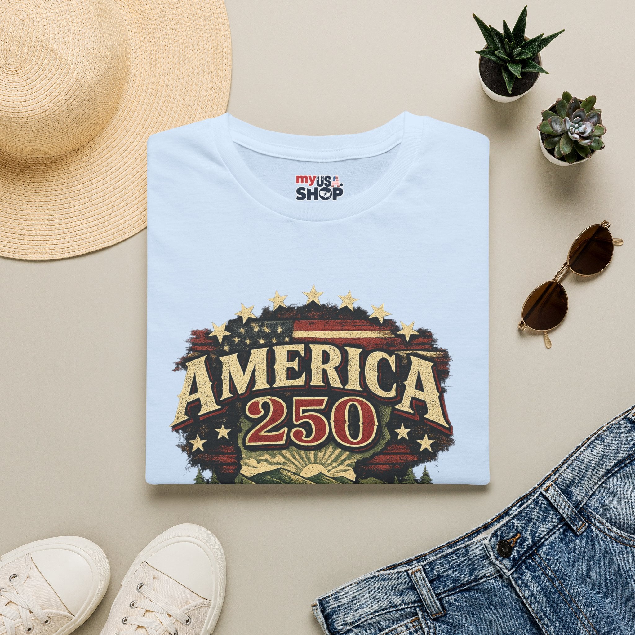 America 250 – Vermont “The Green Mountain State” Vintage Tee Design