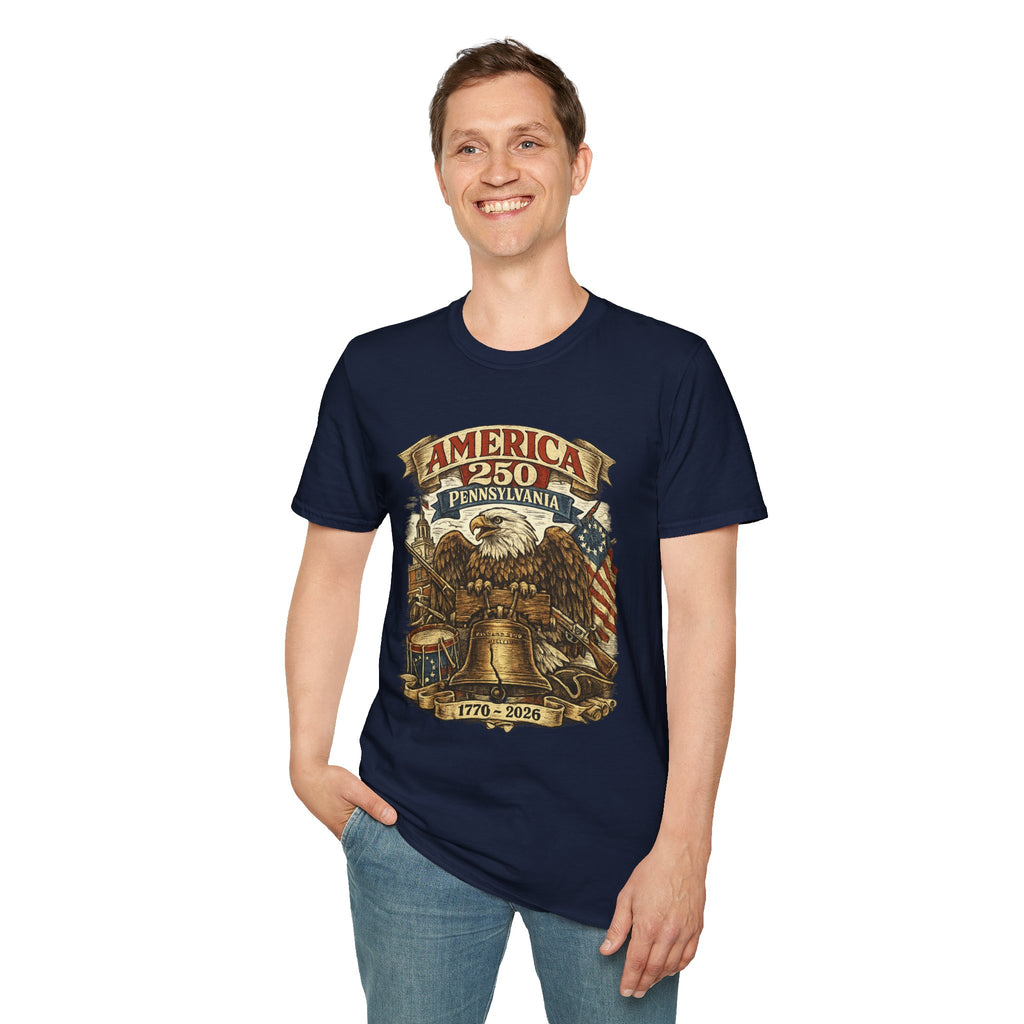 Pennsylvania America 250 Shirt — Colonial Eagle Heritage Graphic Tee