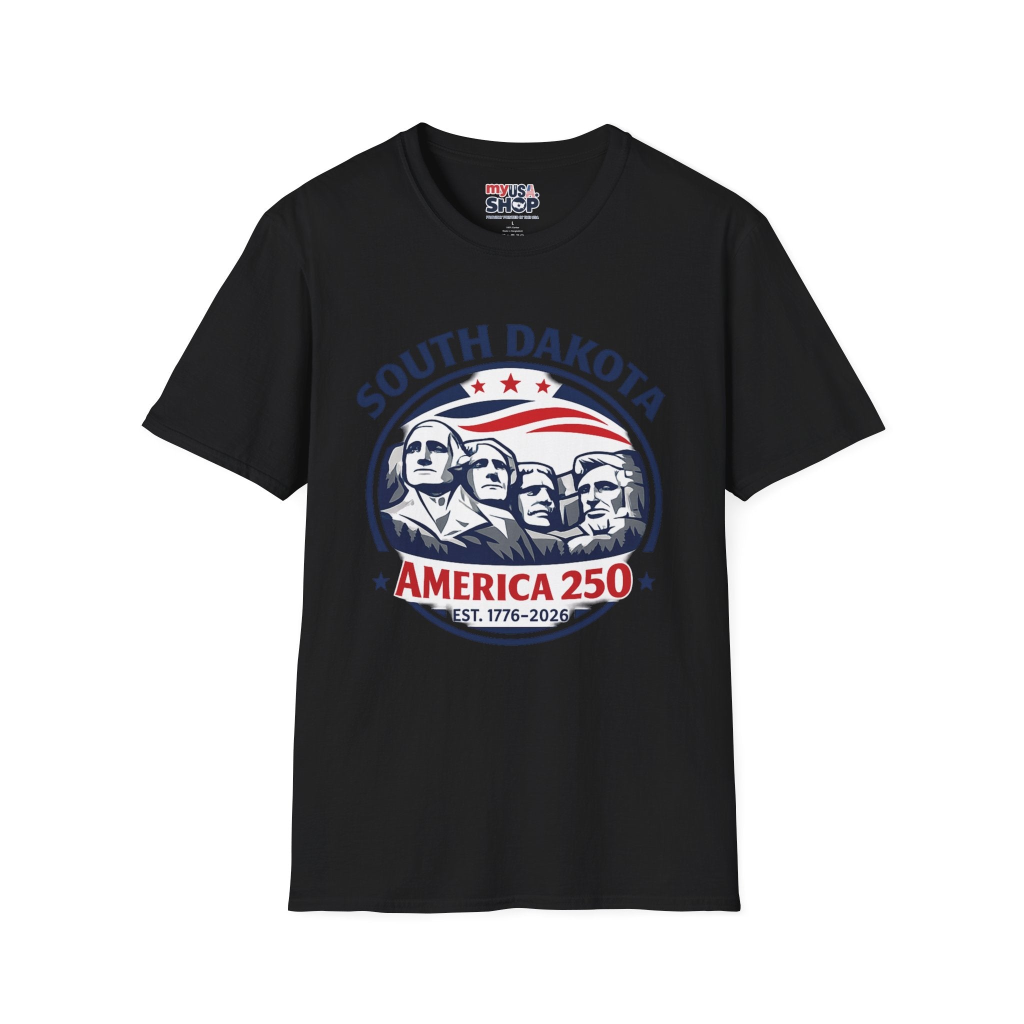 America 250 South Dakota T-Shirt — Classic Patriotic Badge Graphic Tee