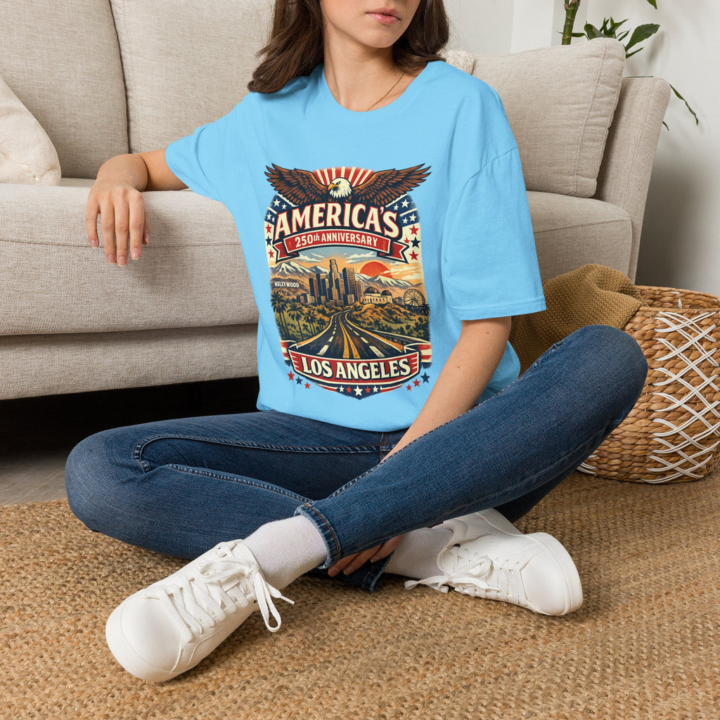 America 250 Patriotic Route to Los Angeles California Tee