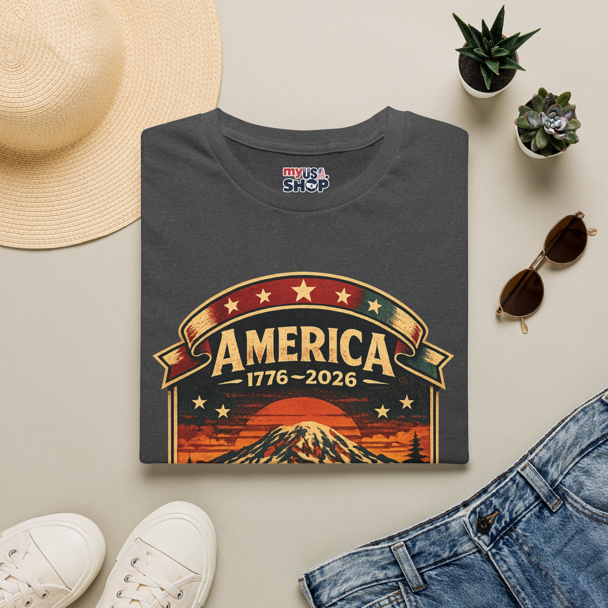 America 250 - Washington State Vintage T-Shirt