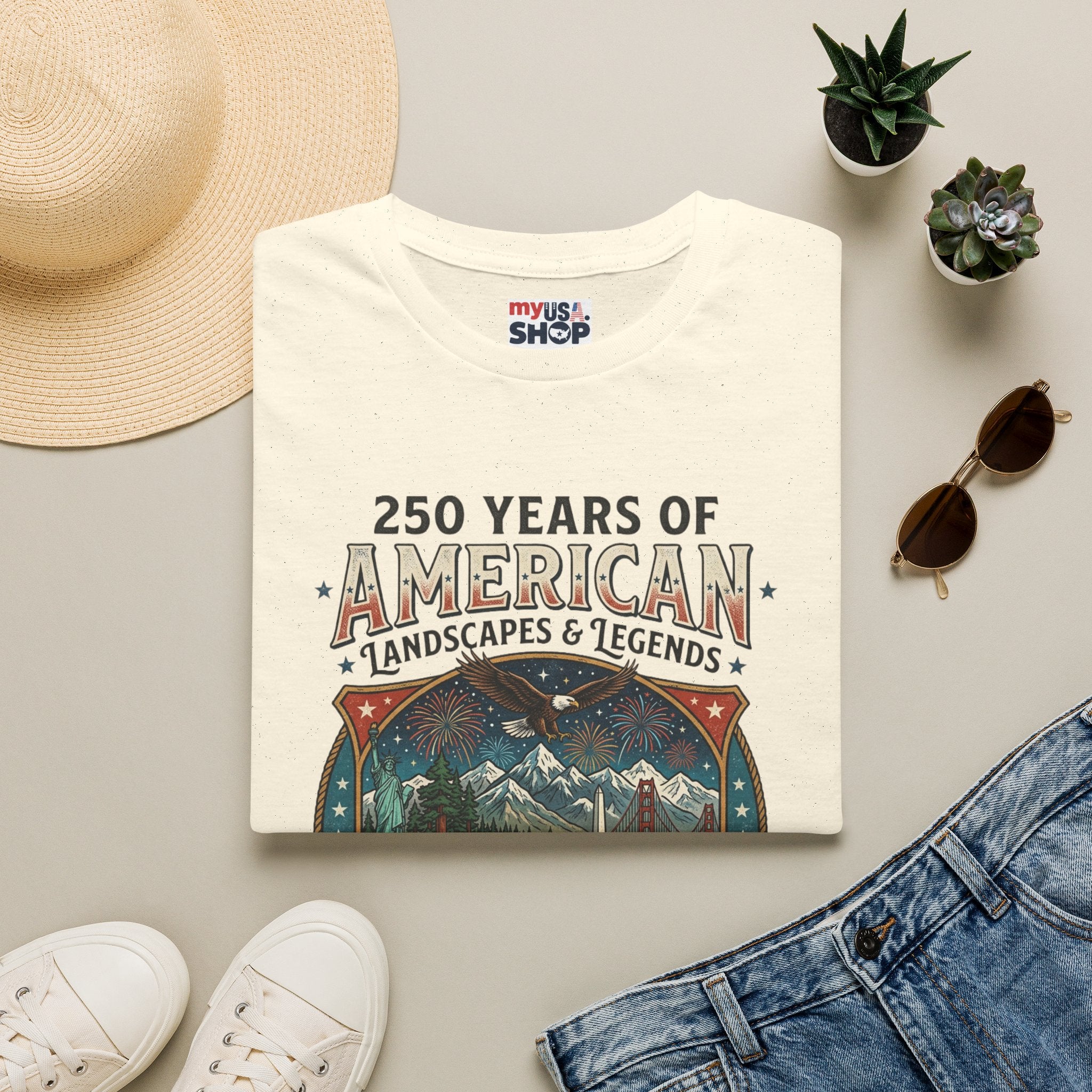 250 Years of American Landscapes & Legends T-Shirt America 250 Pop Culture