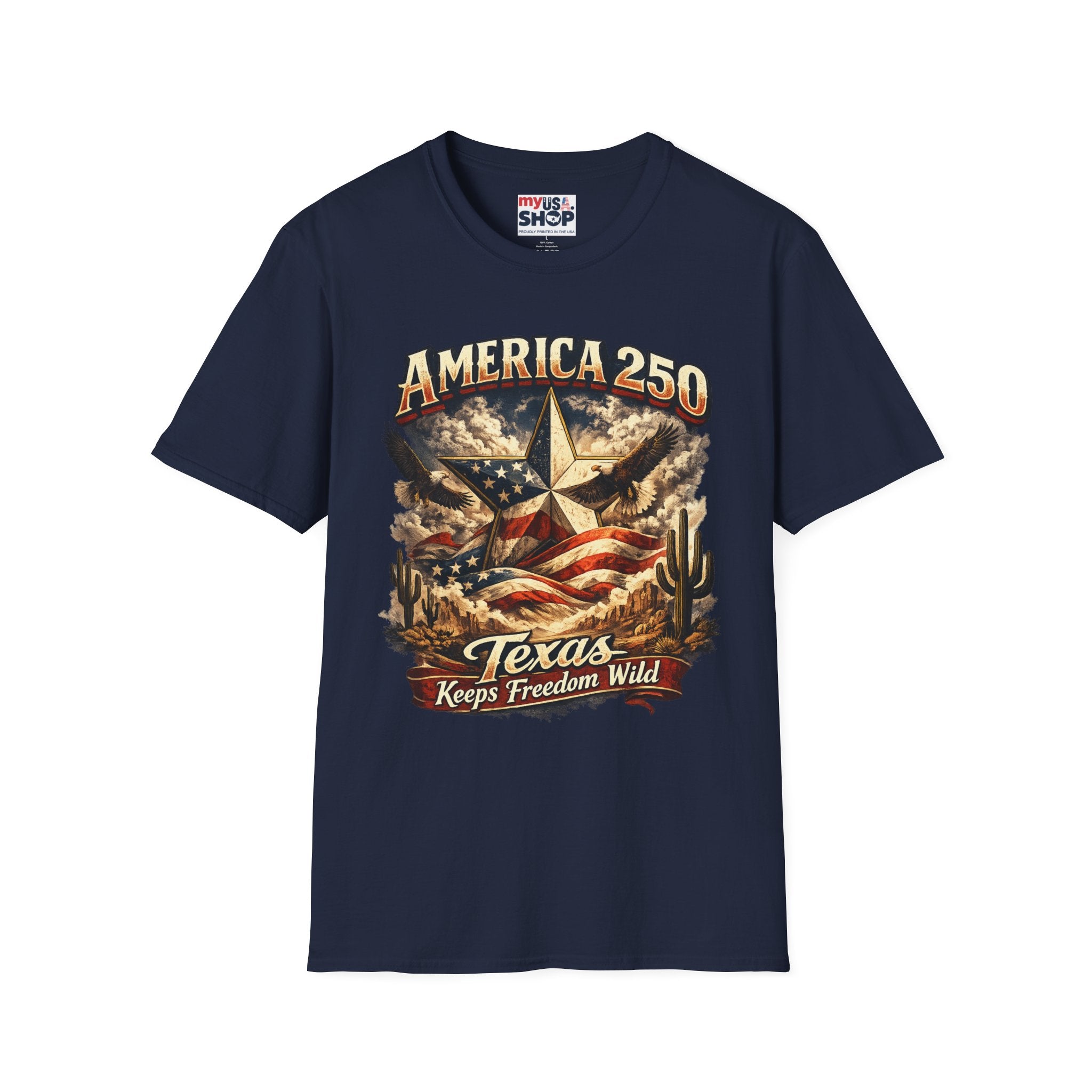 America 250 Texas Shirt — Texas Keeps Freedom Wild Patriotic Tee