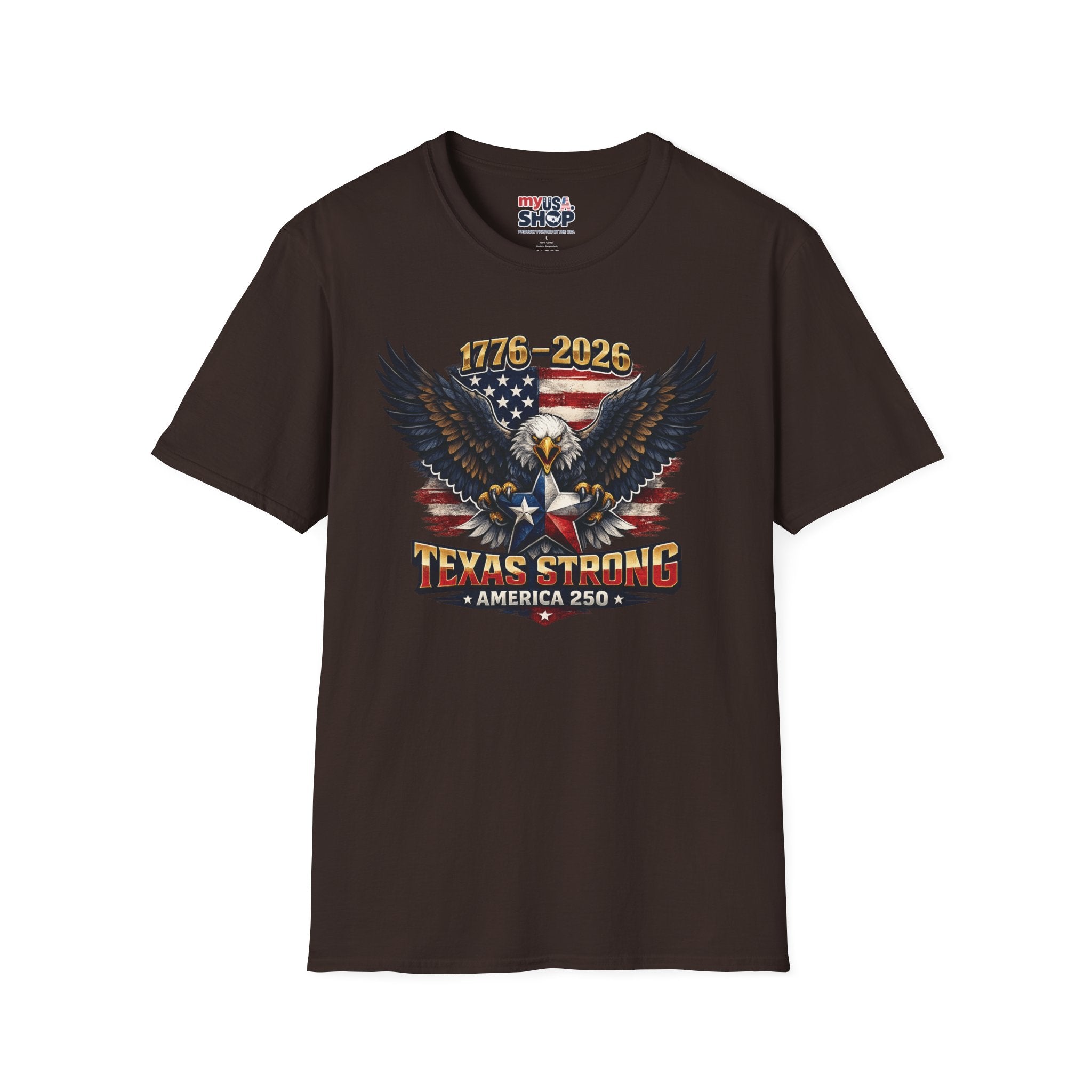 America 250 Texas Shirt — Texas Strong Patriotic Eagle Graphic Tee