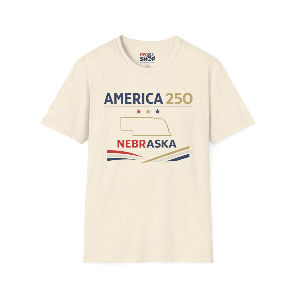 America 250 Nebraska T-Shirt — Patriotic State Pride Tee