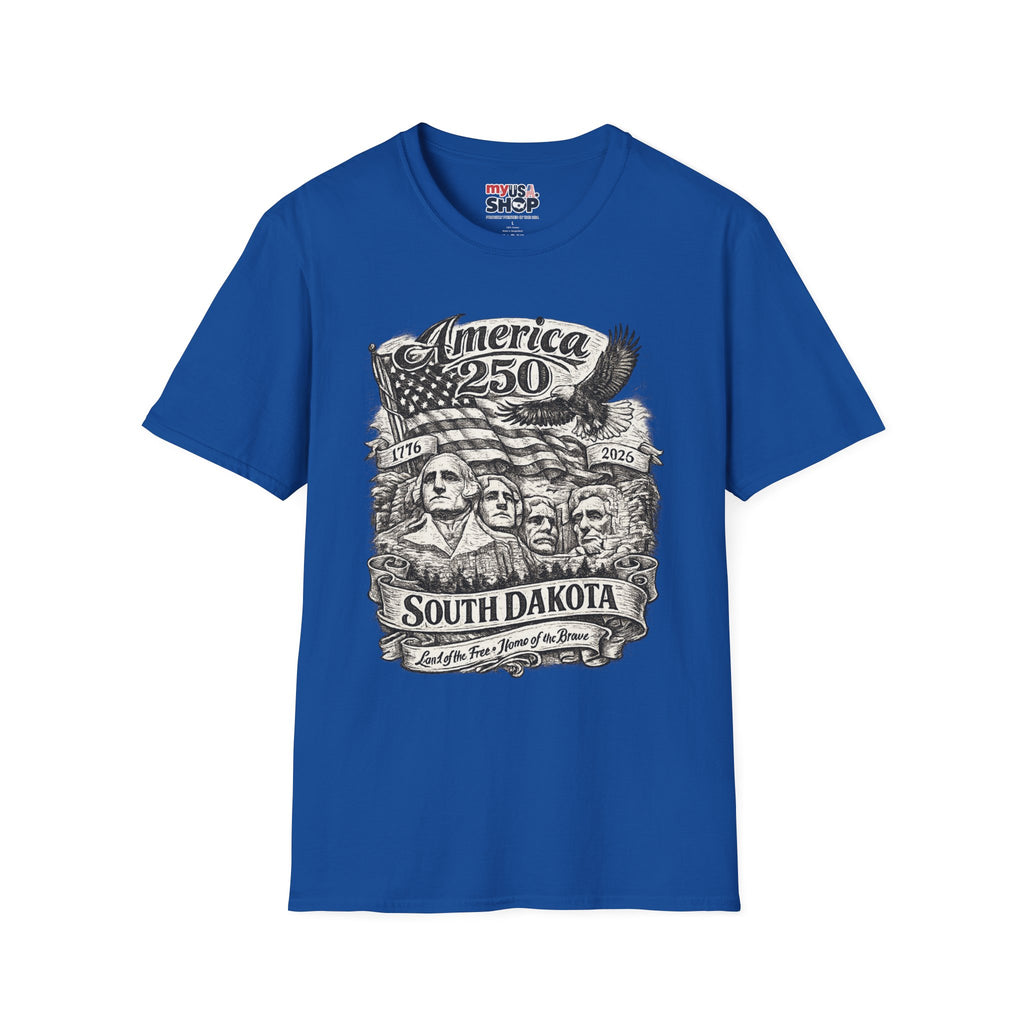America 250 South Dakota T-Shirt — Mount Rushmore Patriotic Anniversary Graphic Tee
