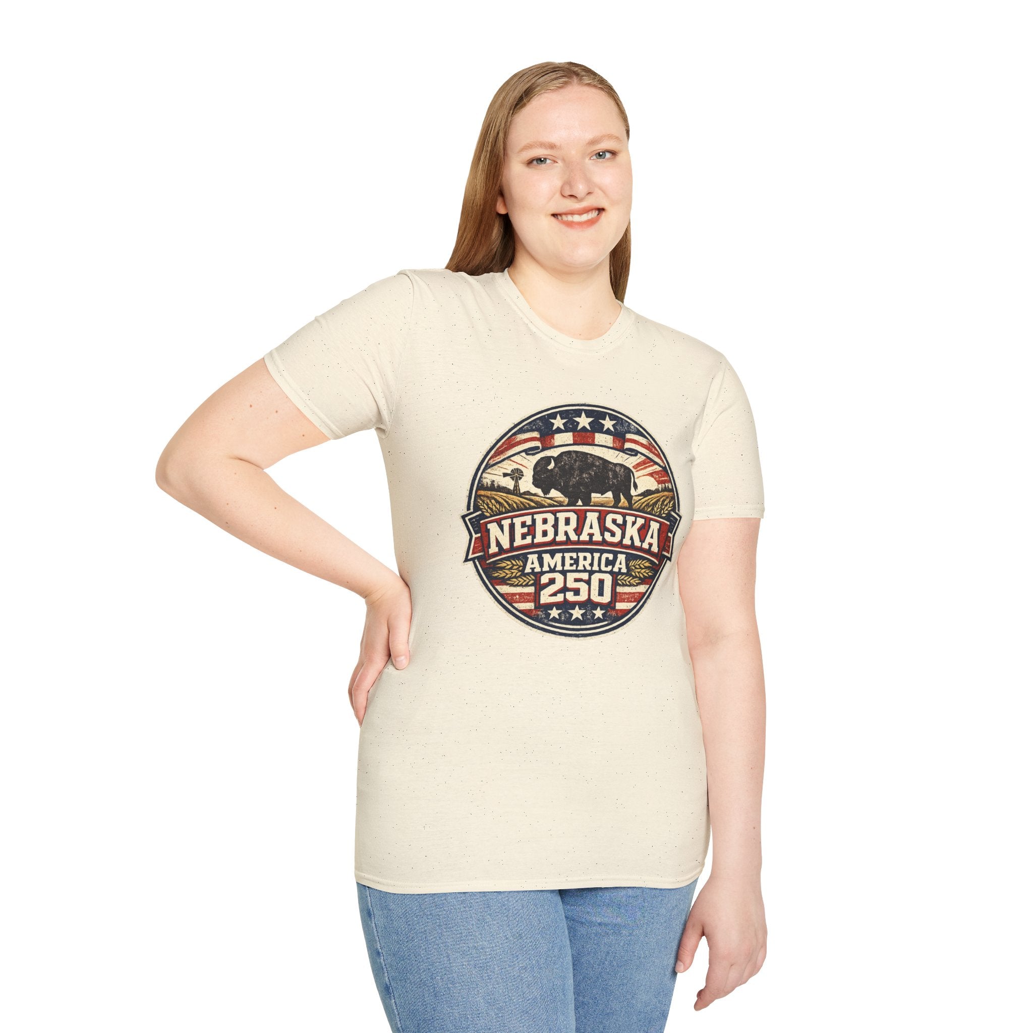 Nebraska Buffalo Retro T-Shirt — America 250 Vintage State Pride Tee