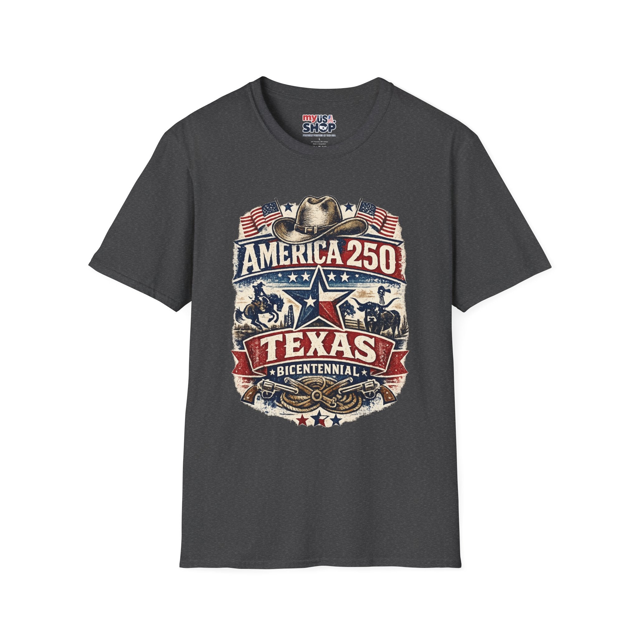 America 250 Texas T-Shirt — Western Heritage Graphic Tee