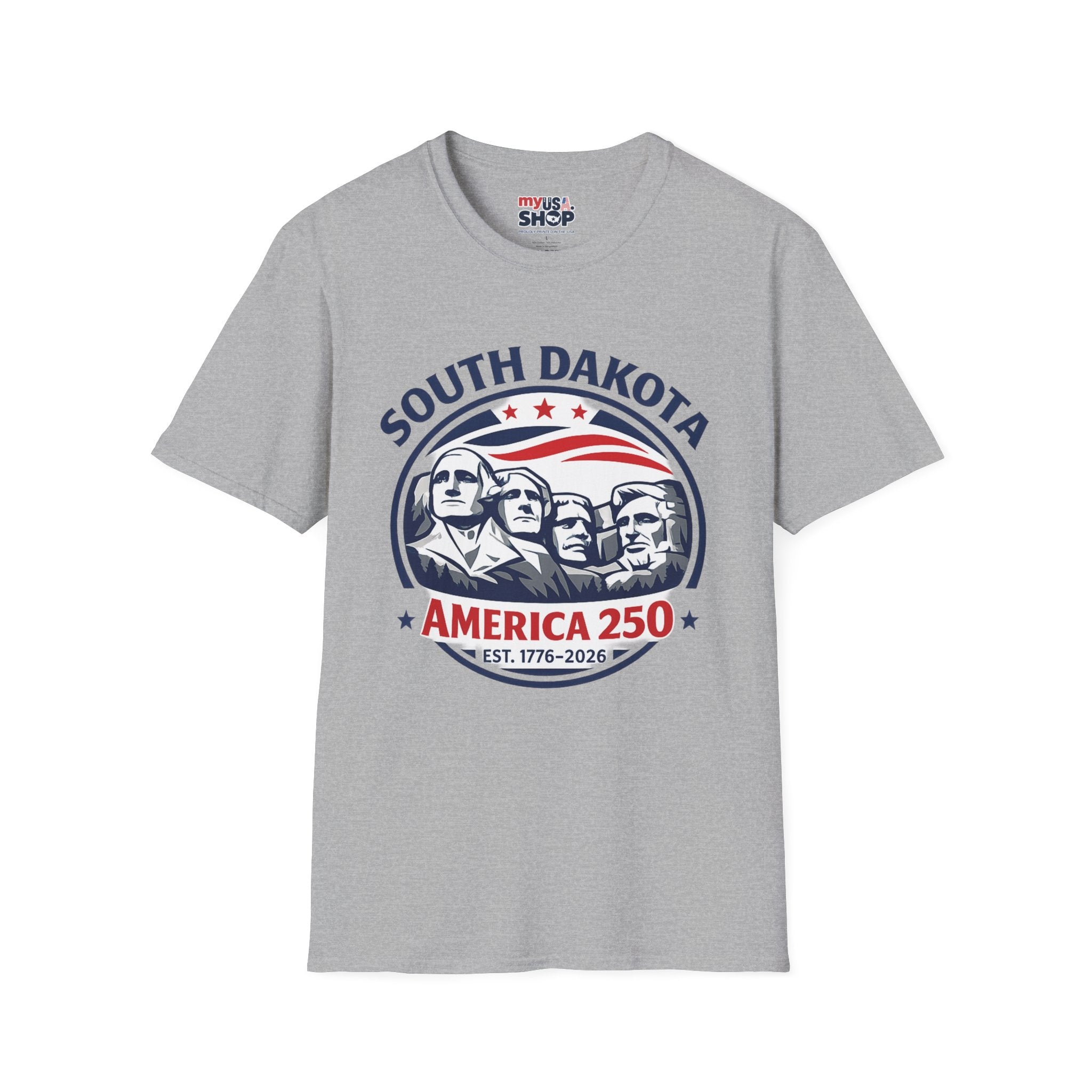 America 250 South Dakota T-Shirt — Classic Patriotic Badge Graphic Tee