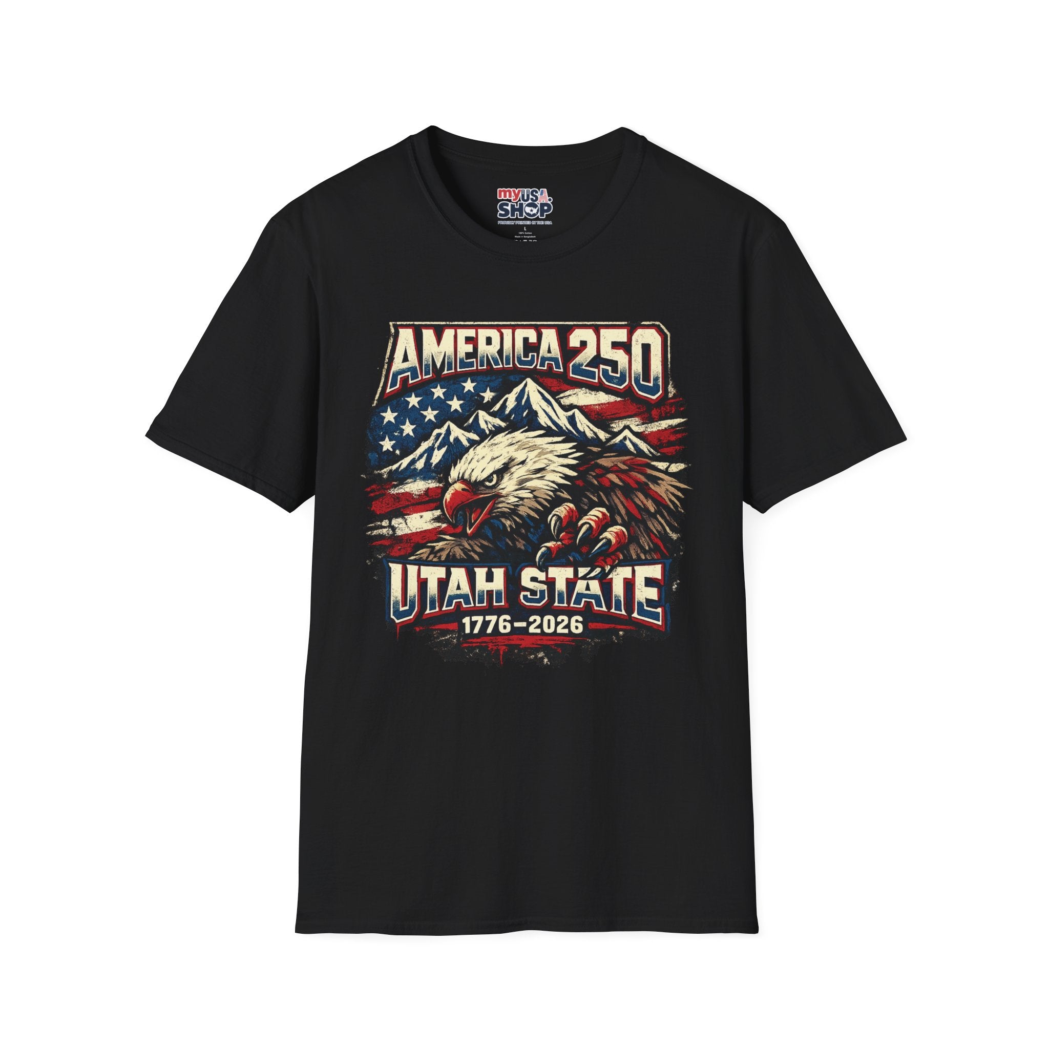 America 250 Utah State T-Shirt — Patriotic Eagle Mountain Graphic Tee