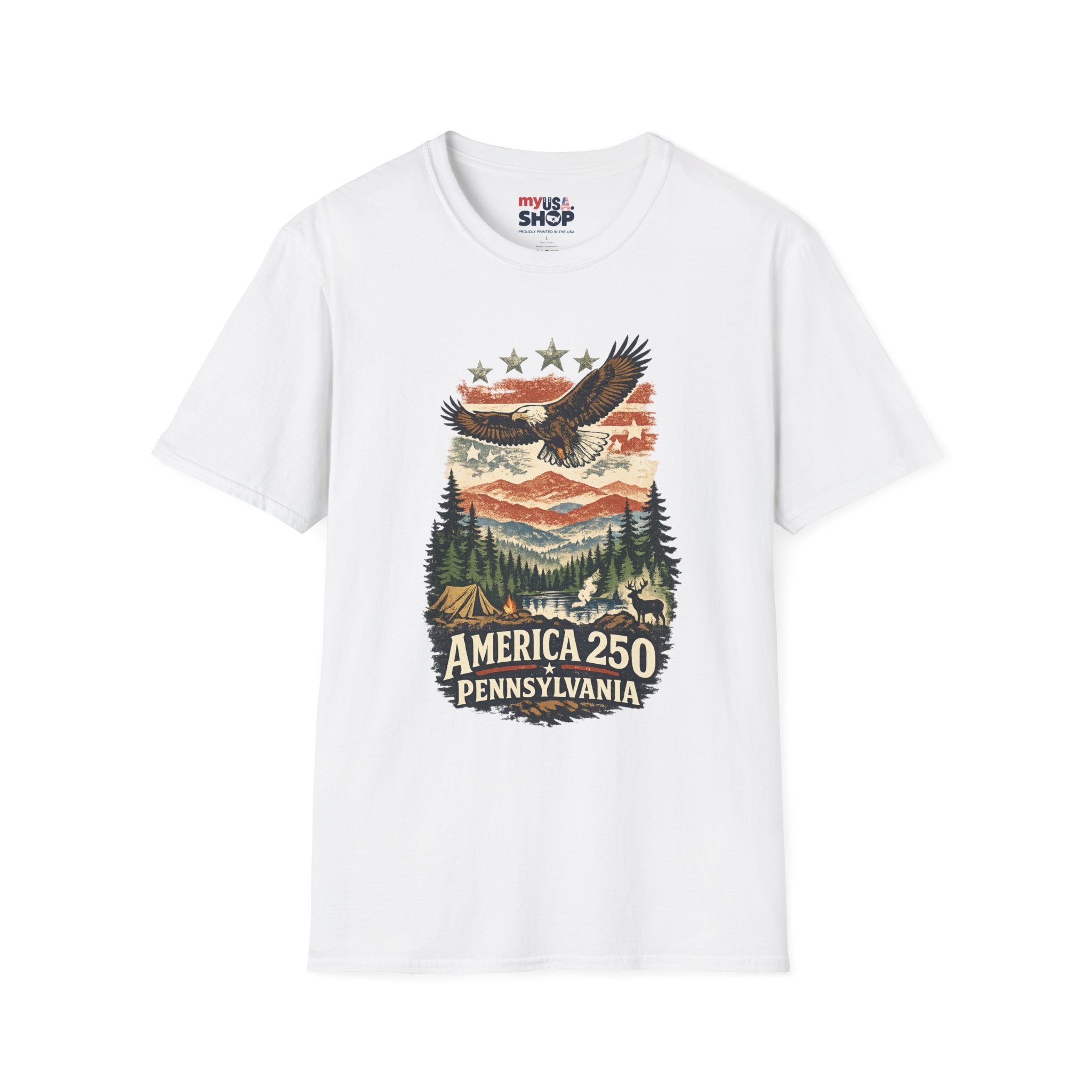 Pennsylvania America 250 Shirt — Wilderness Eagle Outdoor Graphic Tee