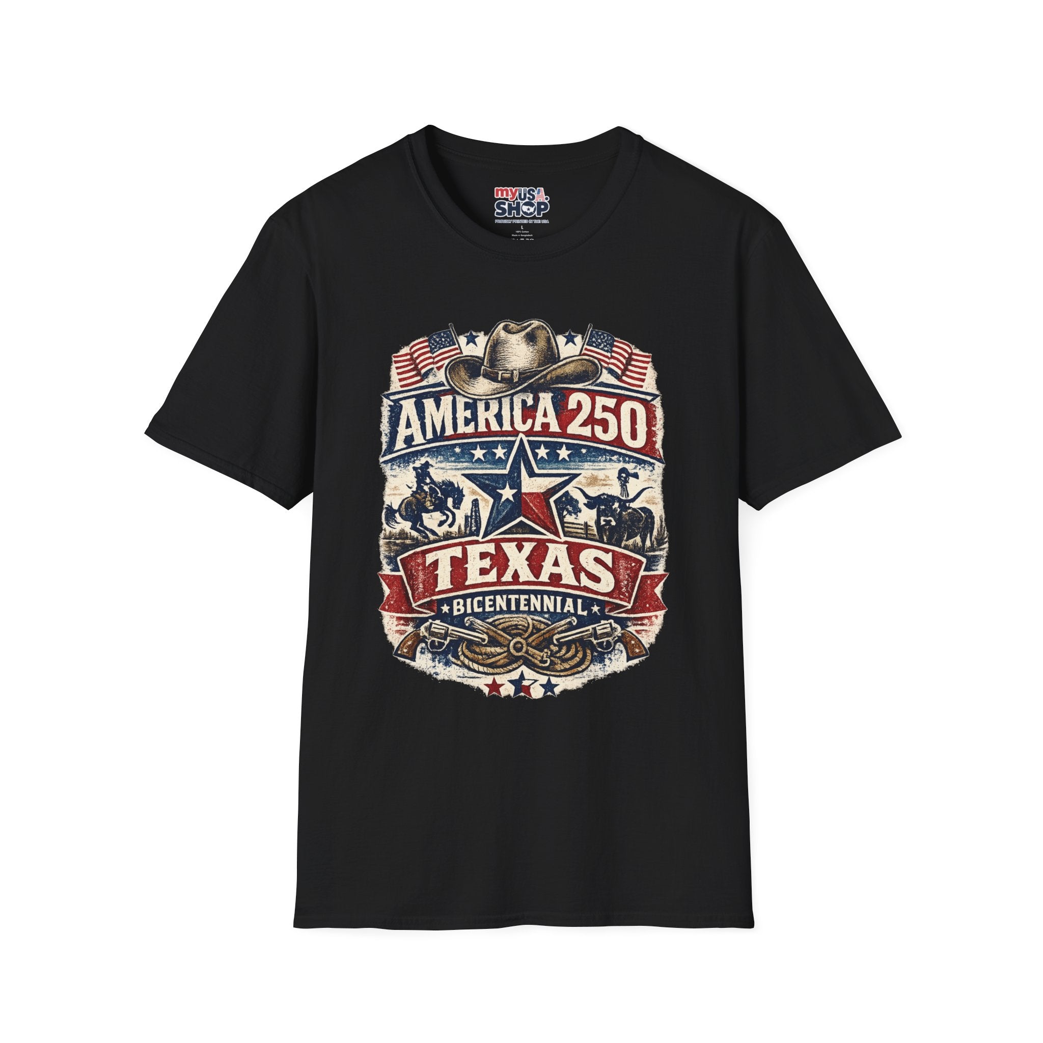 America 250 Texas T-Shirt — Western Heritage Graphic Tee