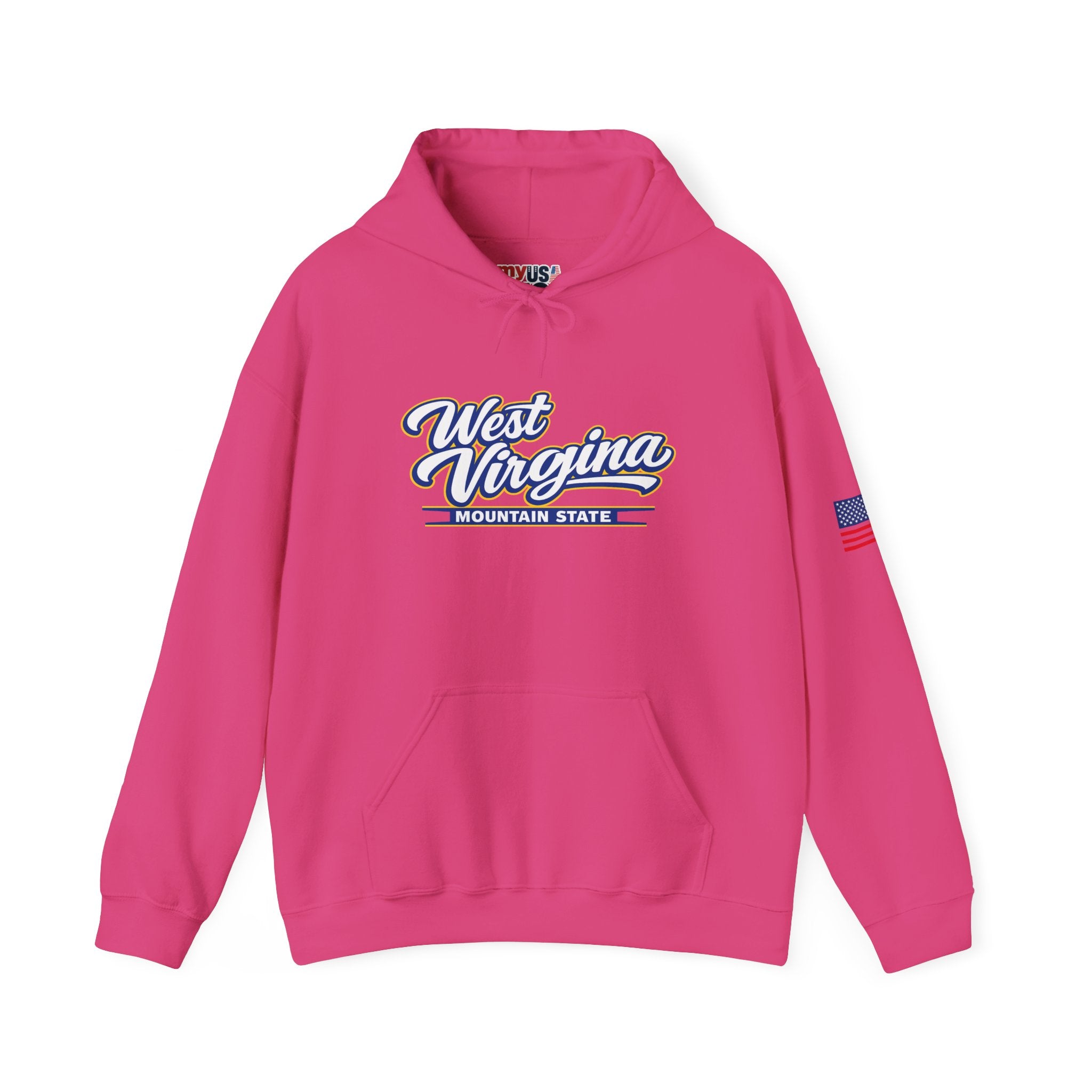 West Virginia Mountain State Heavy Blend Hooded Sweatshirt