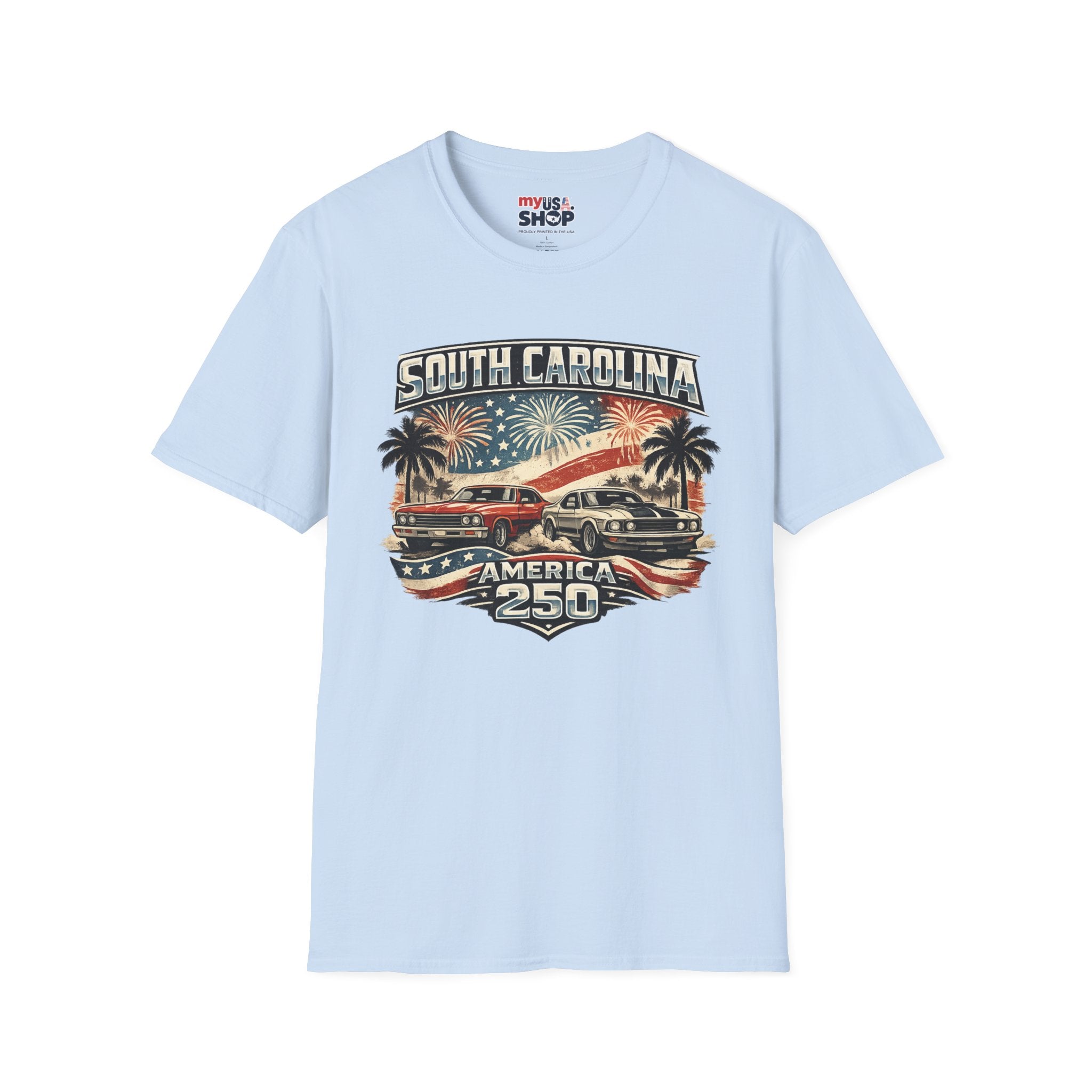 America 250 South Carolina Retro Fireworks T-Shirt