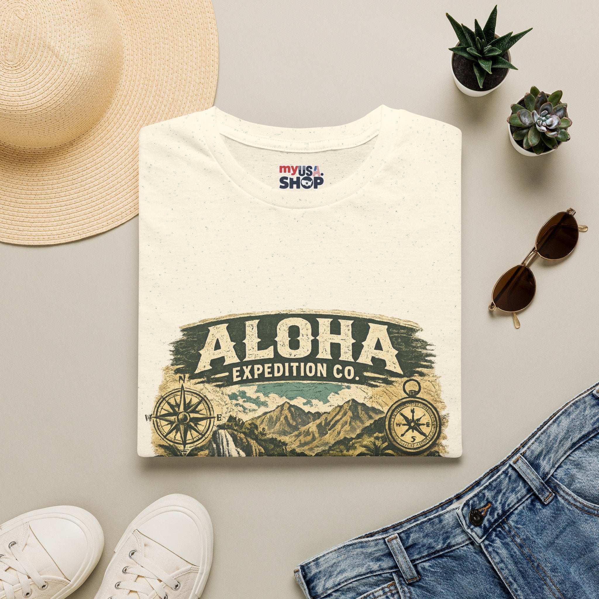 America 250 Hawaii Aloha Expedition T-Shirt — Vintage Hawaiian Adventure Tee