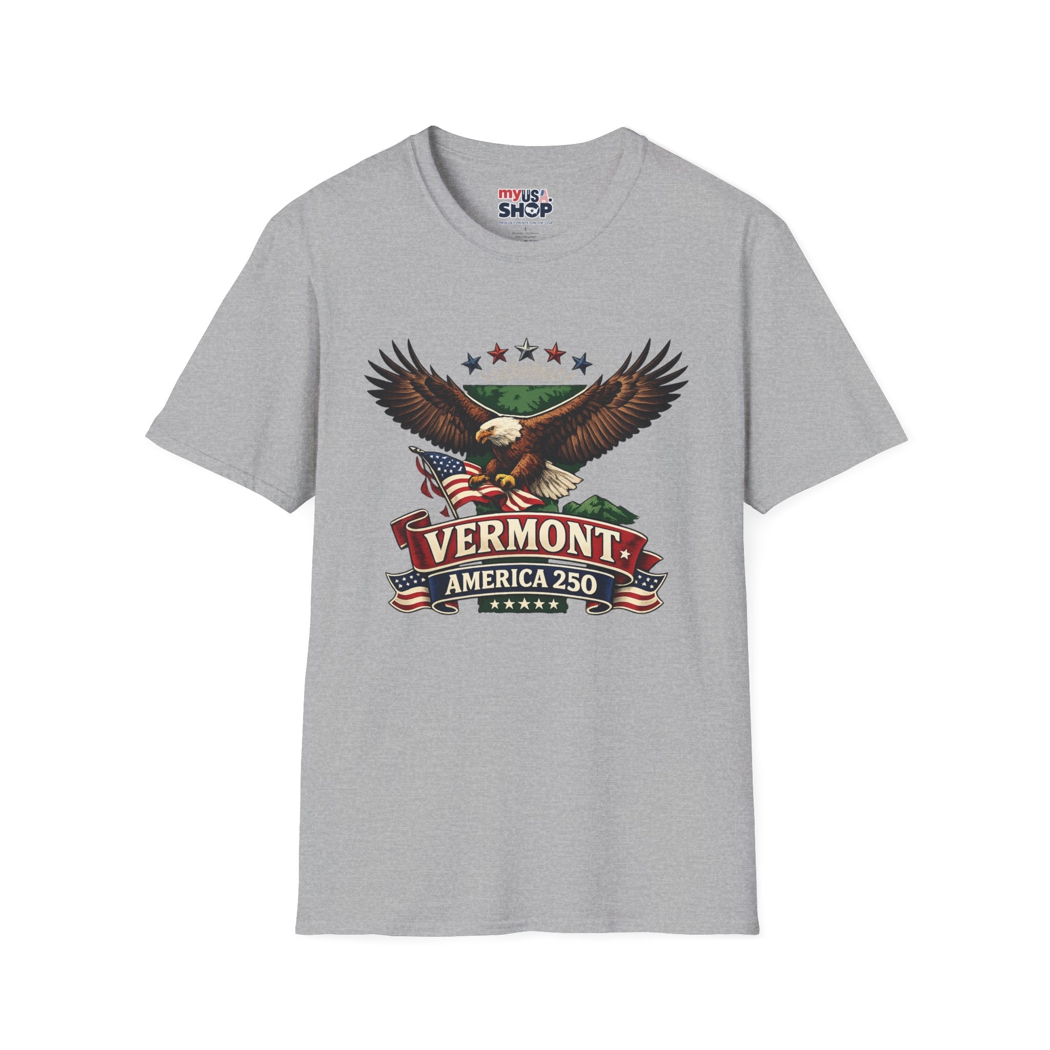 America 250 – Vermont Eagle Heritage Vintage Tee Design