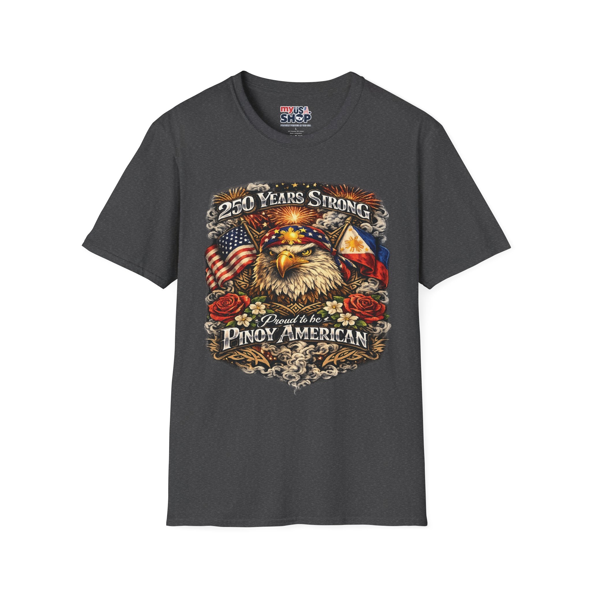 America 250 Years Strong Pinoy American Eagle Tee