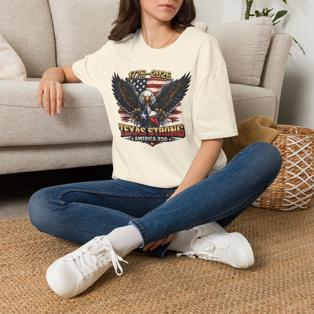 America 250 Texas Shirt — Texas Strong Patriotic Eagle Graphic Tee