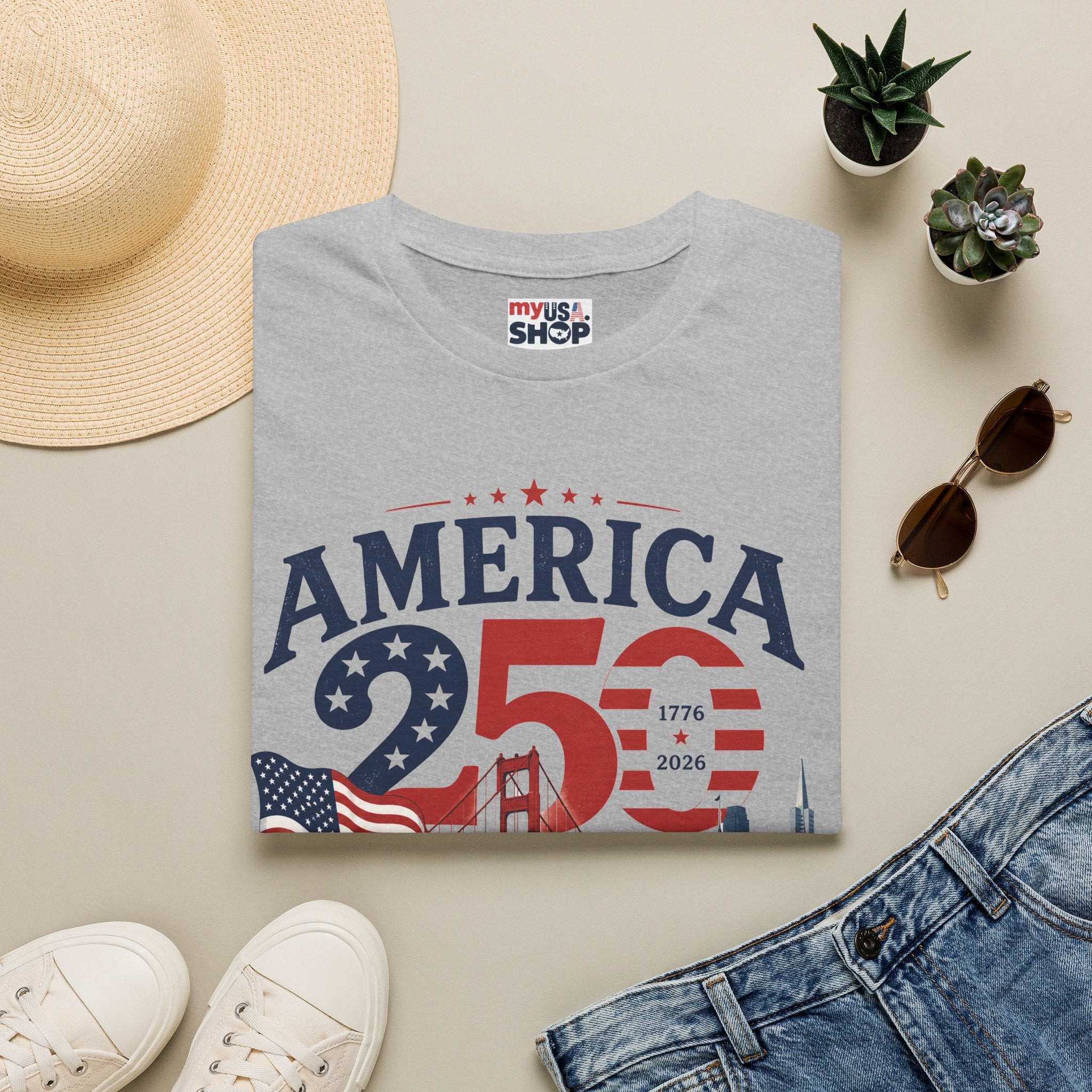 America 250 San Francisco T-Shirt — 1776–2026 Bicentennial Celebration Tee